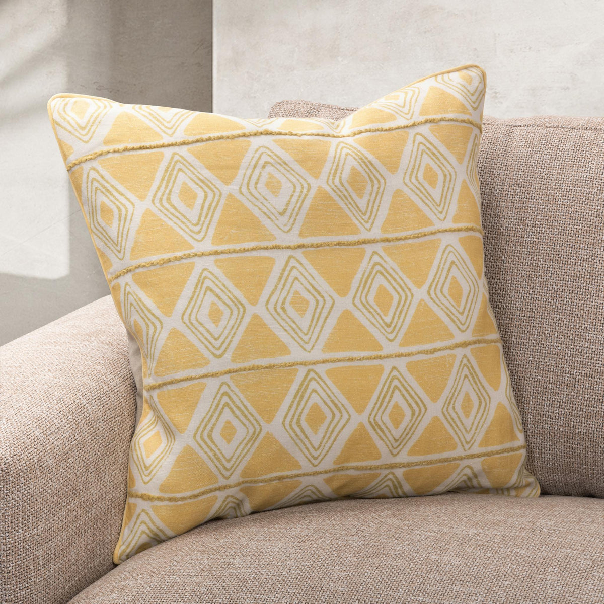 Seaside Trellis Pillow - Sunwashed Gold / 22"x22" by Classic Home - view 4