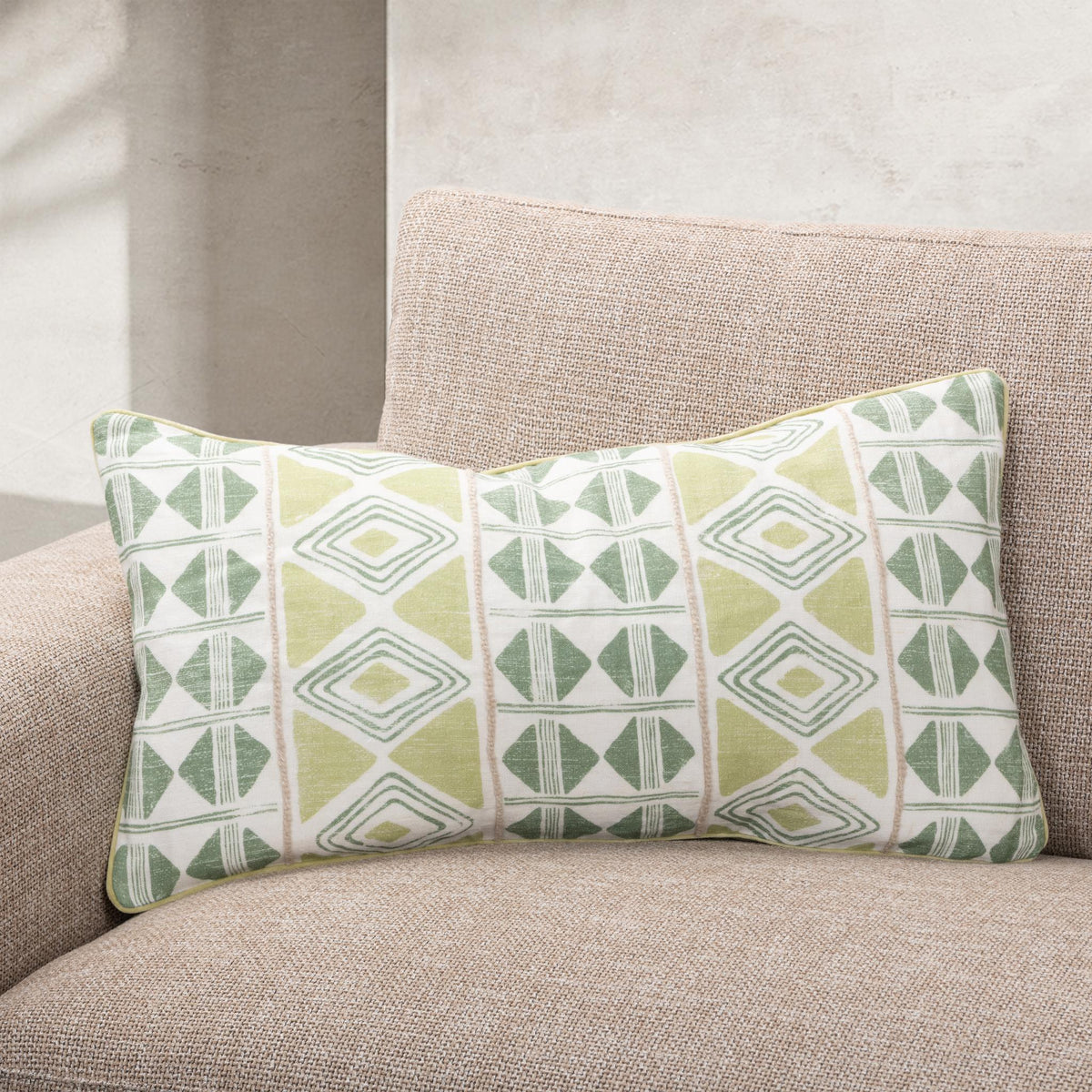 Mosaic Pillow - Fern Green / 14"x26" by Classic Home - view 4
