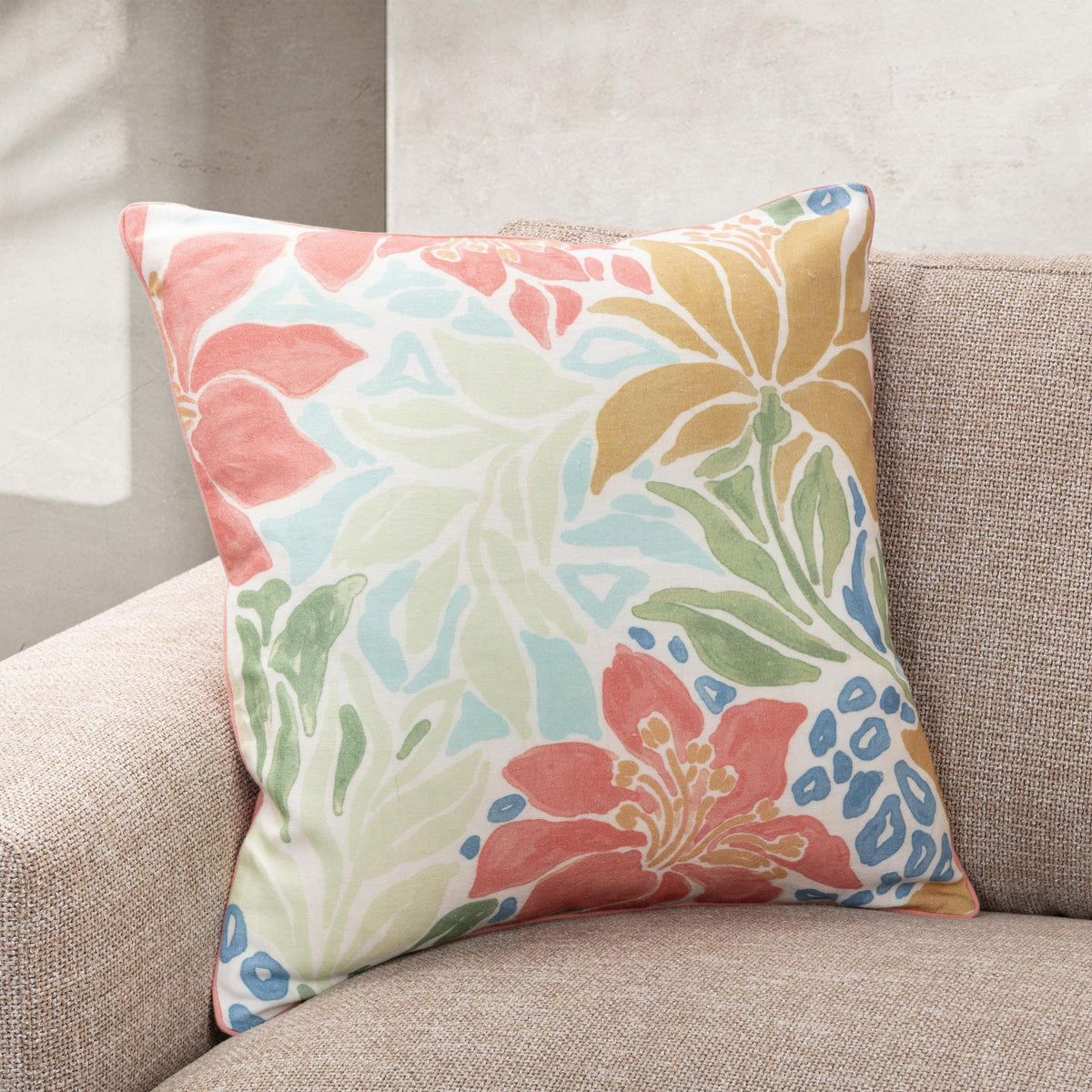 Hibiscus Bay Pillow - Multi / 22"x22" by Classic Home - view 4