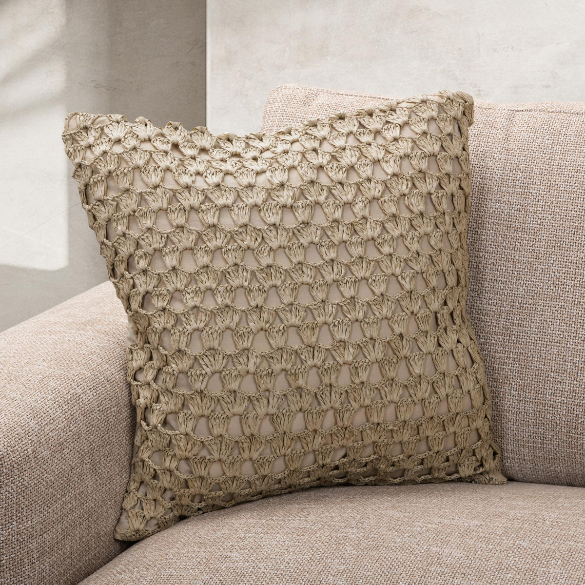 Dunes Pillow - Natural / 20"x20" by Classic Home - view 4