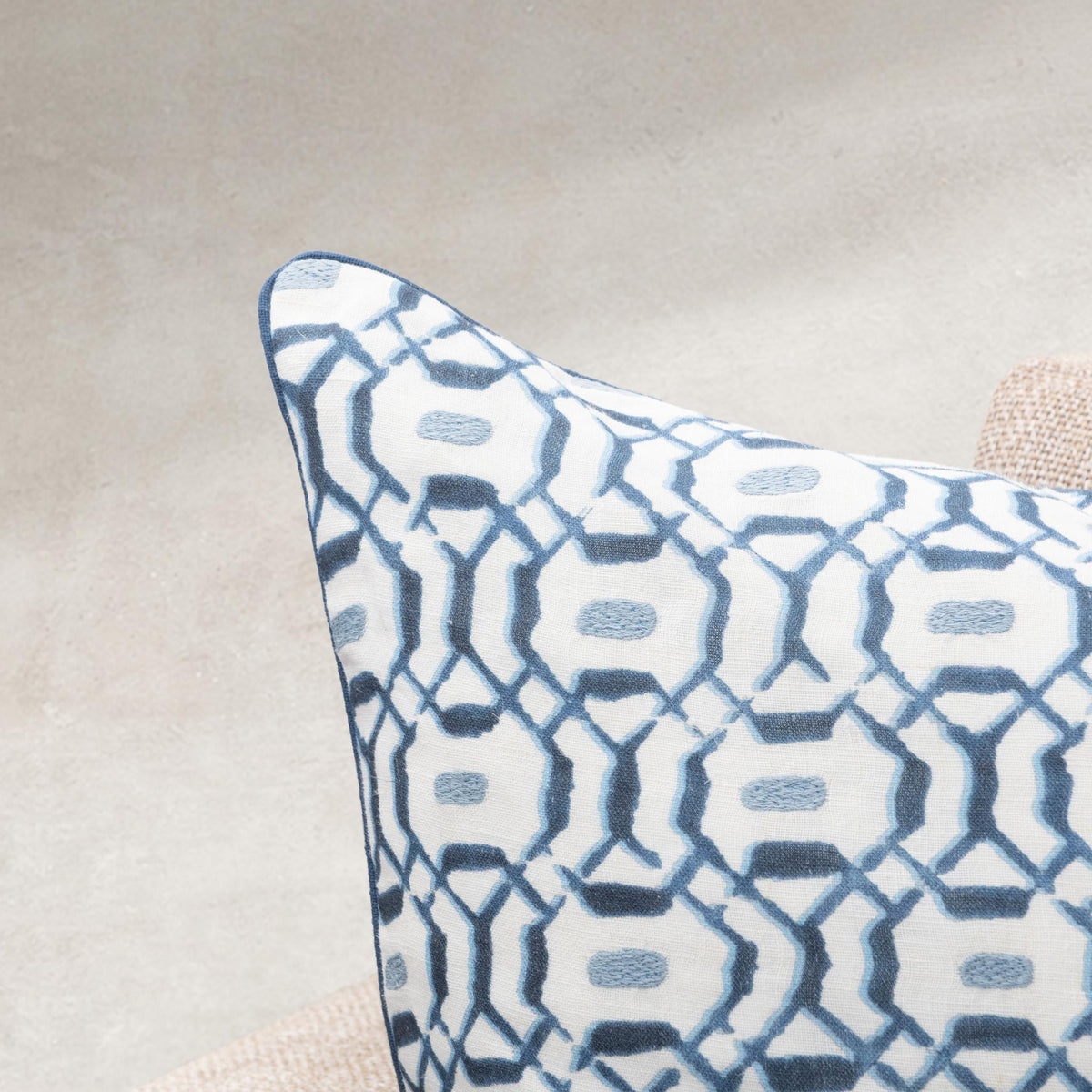 Capri Coast Pillow - Navy Blue / 22"x22" by Classic Home - view 5