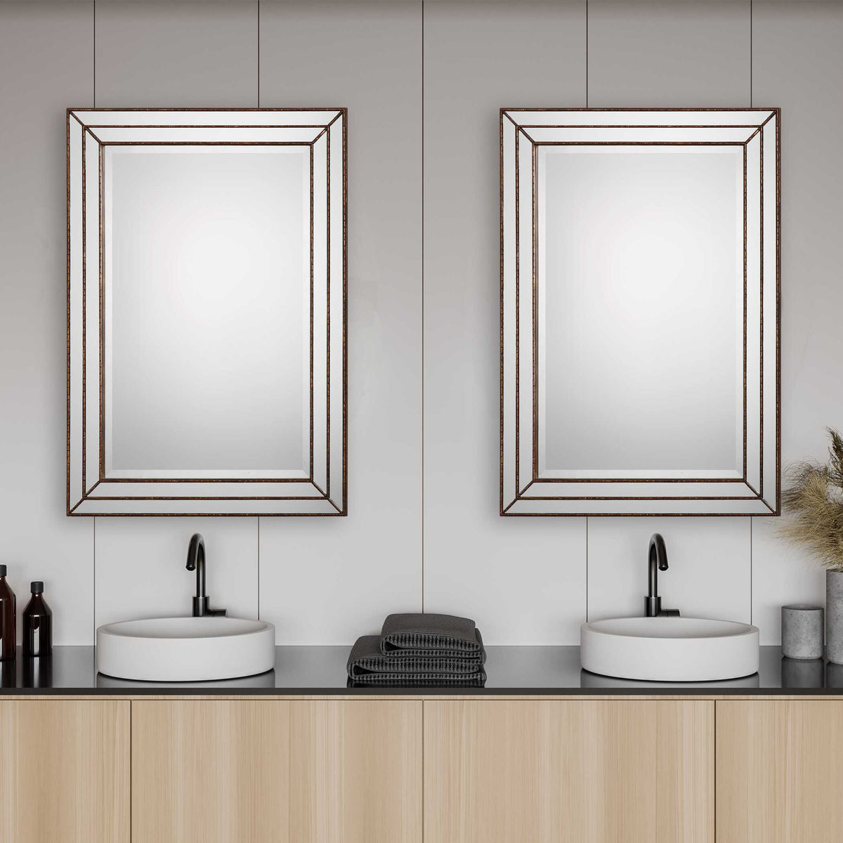 Aleron Metallic Bronze Wall Mirror
