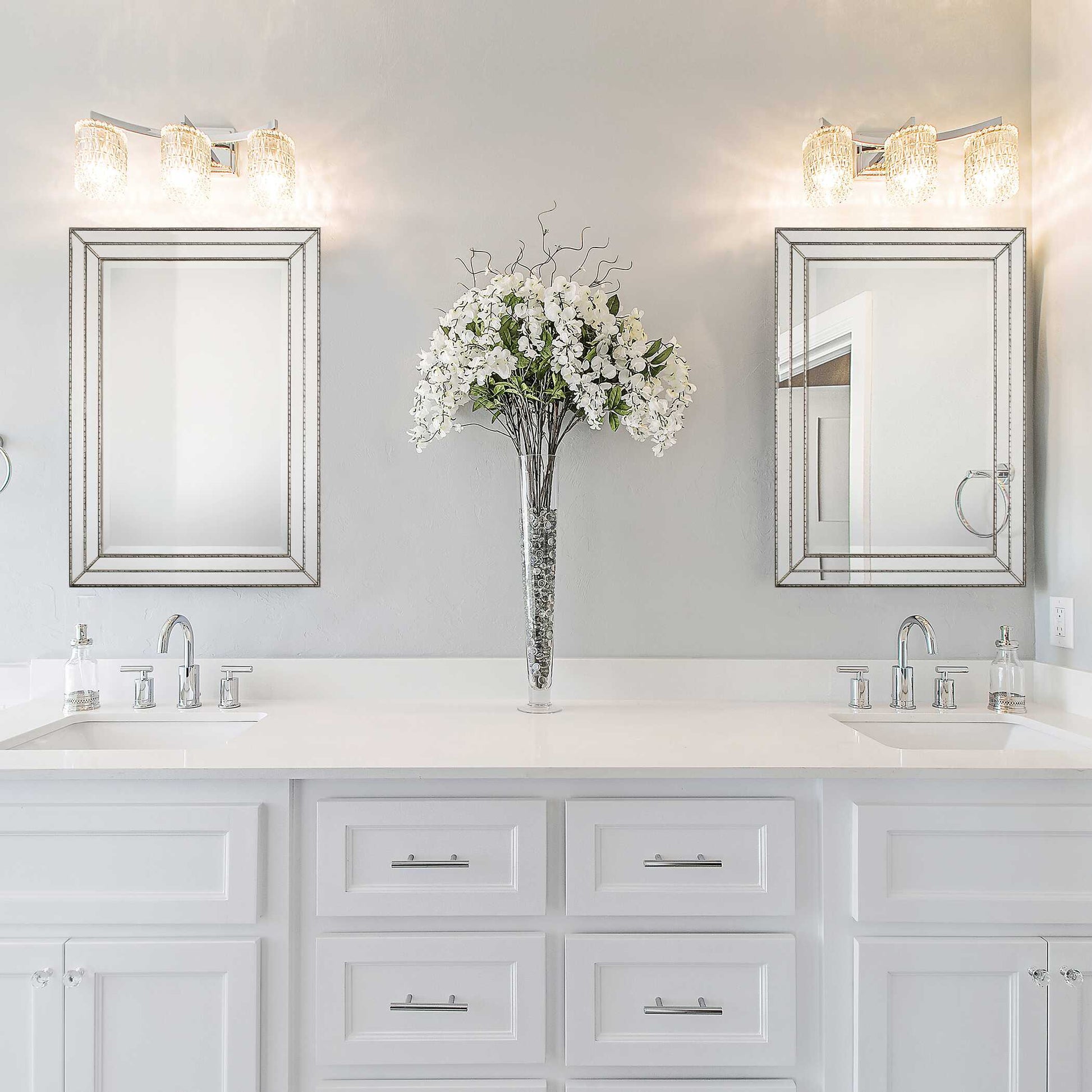 Ansley Metallic Silver Wall Mirror