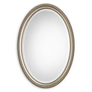 Aubrey Beaded Metallic Silver Wall Mirror