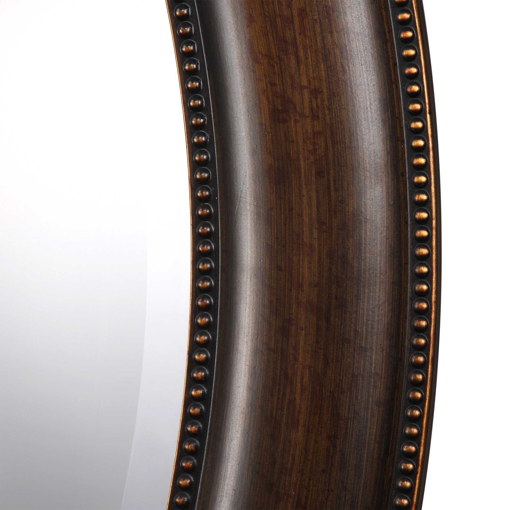 Bracken Beaded Dark Bronze Wall Mirror