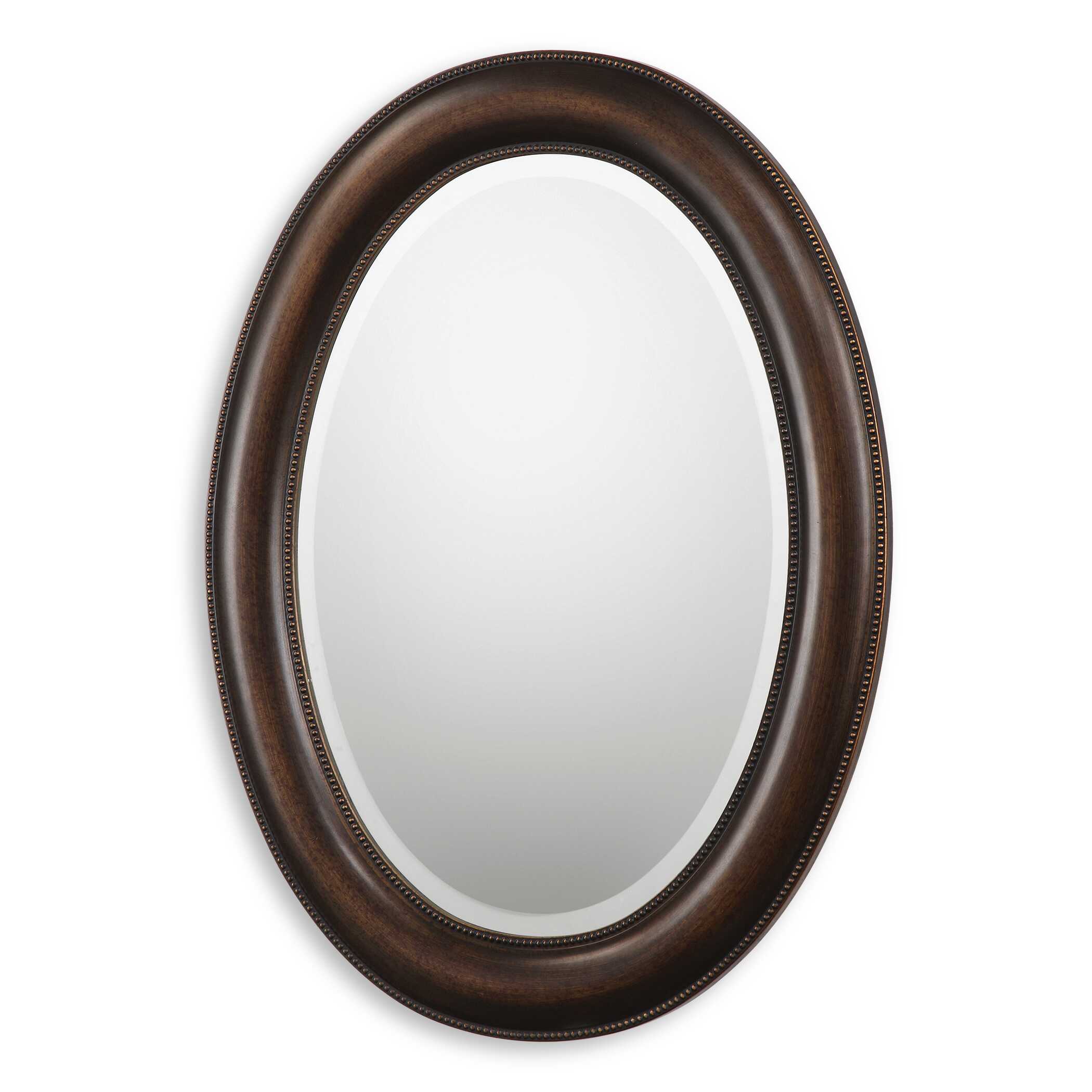 Bracken Beaded Dark Bronze Wall Mirror