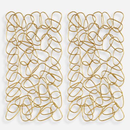 In The Loop Gold Wall Art S/2