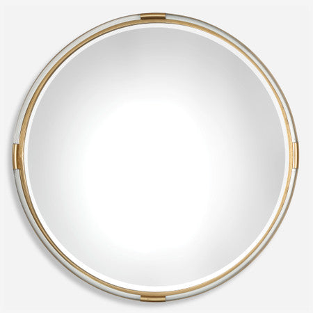 Mackai Round Gold Mirror