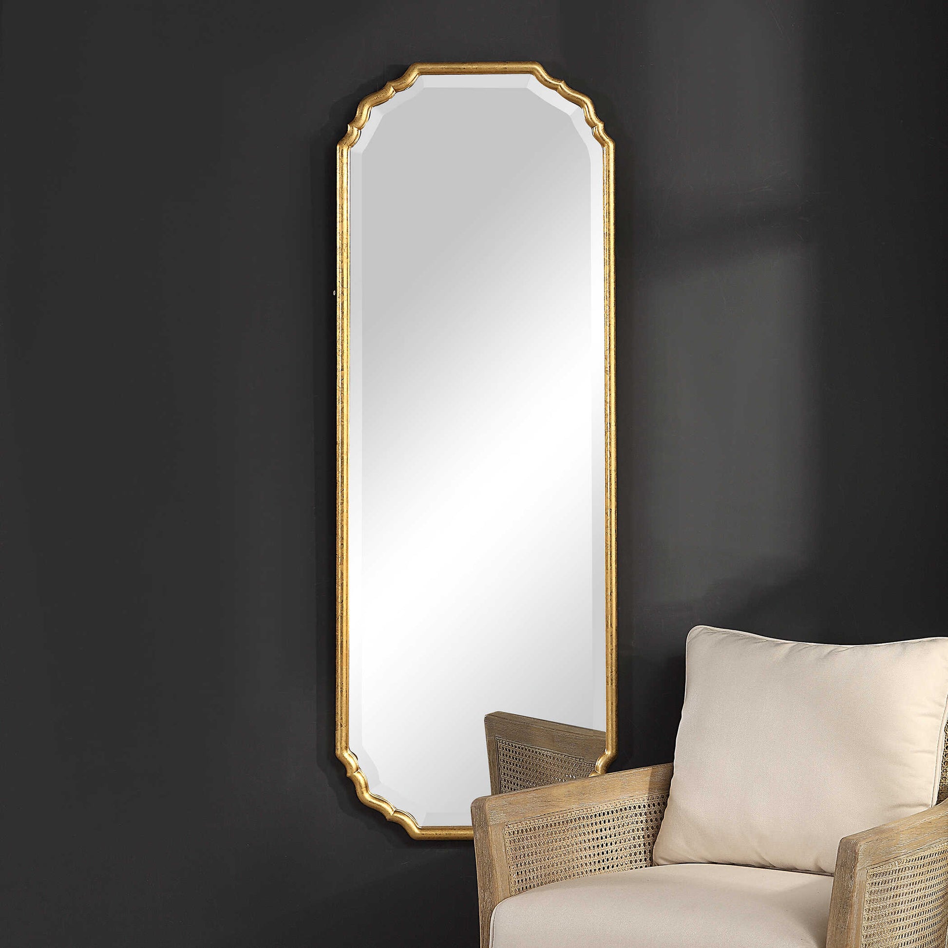 Brixton Gold Glass Wall Mirror