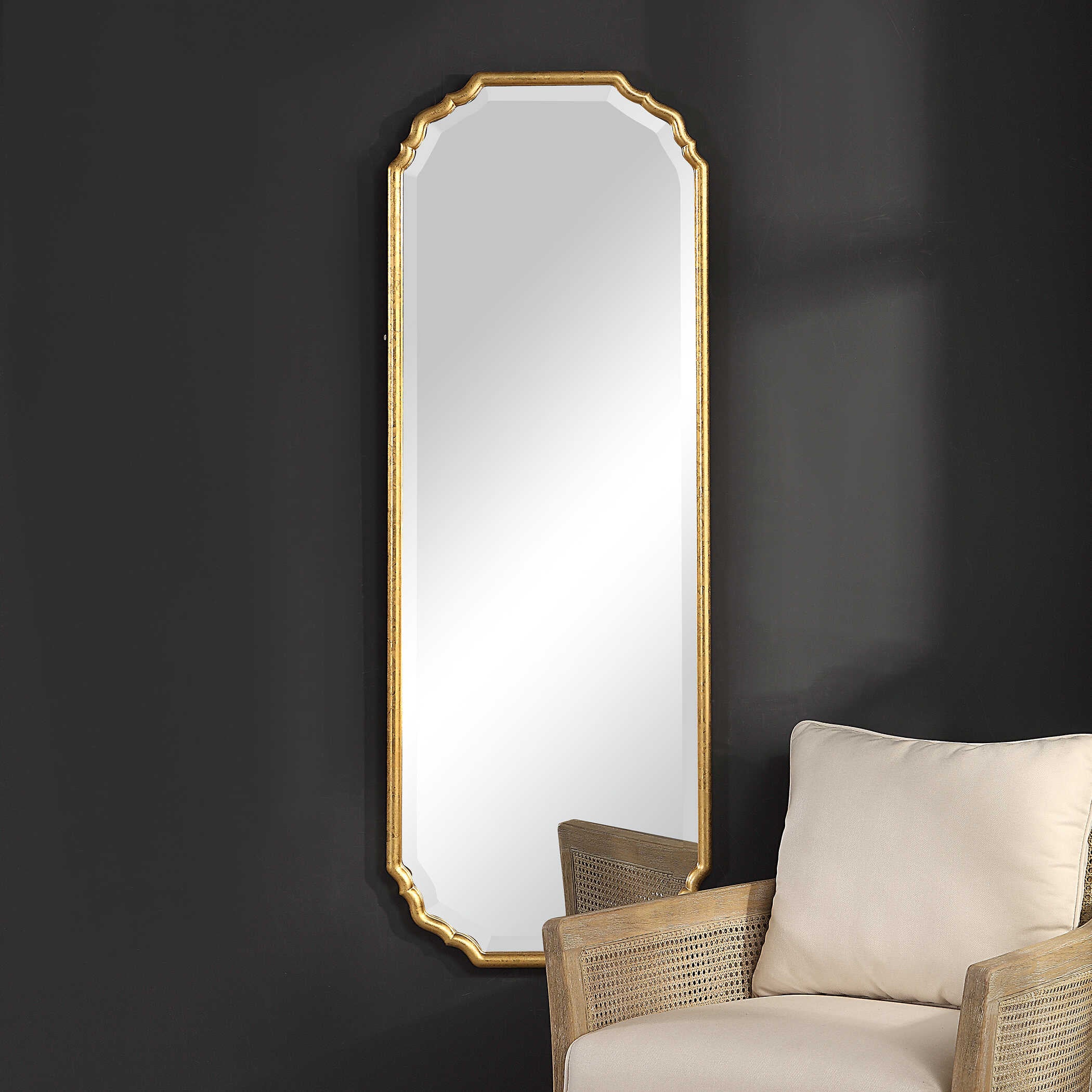 Brixton Gold Glass Wall Mirror