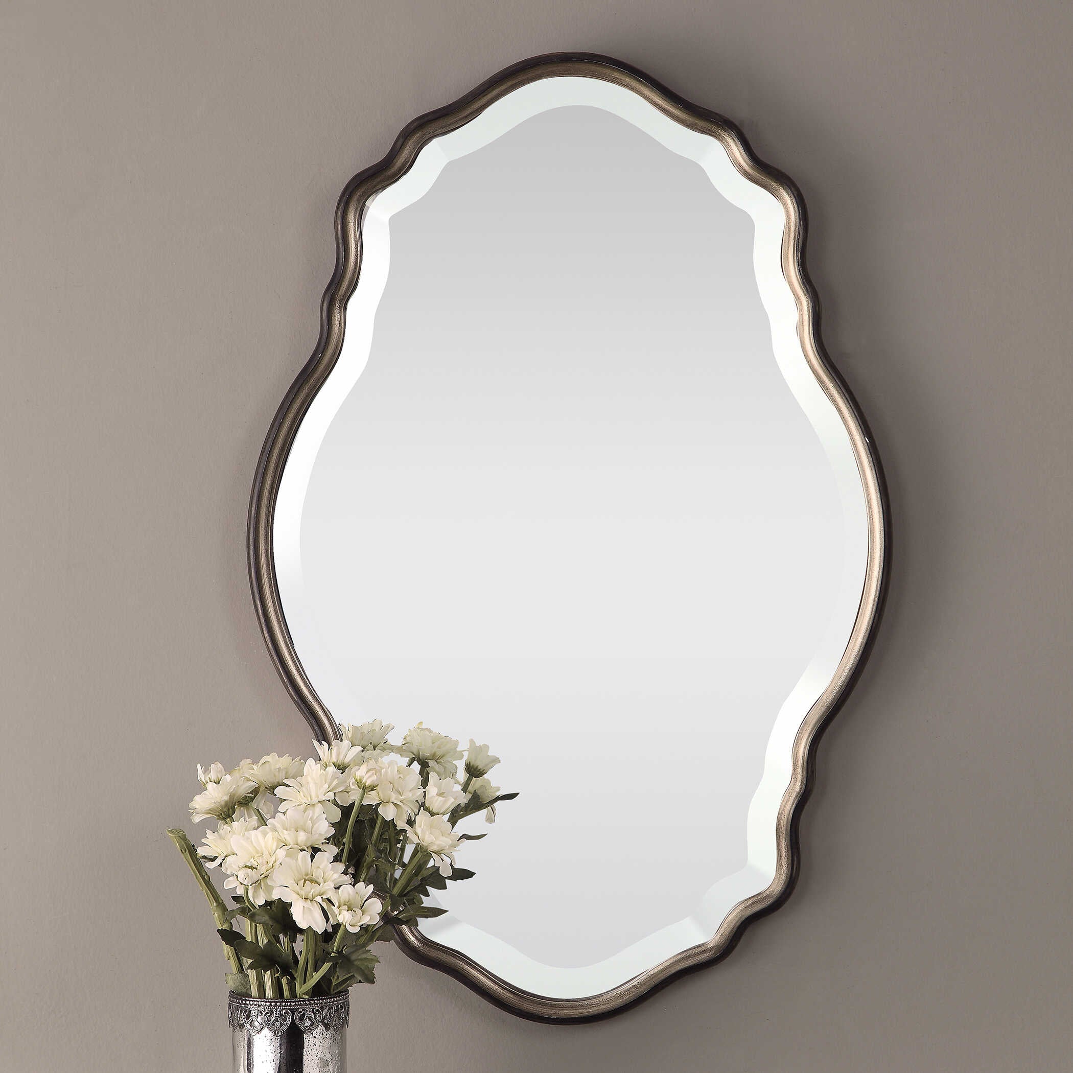 Calloway Silver Glass Wall Mirror
