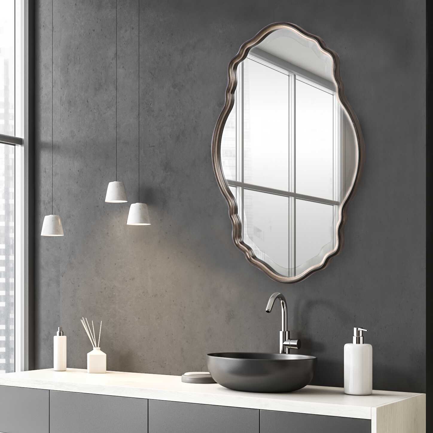 Calloway Silver Glass Wall Mirror