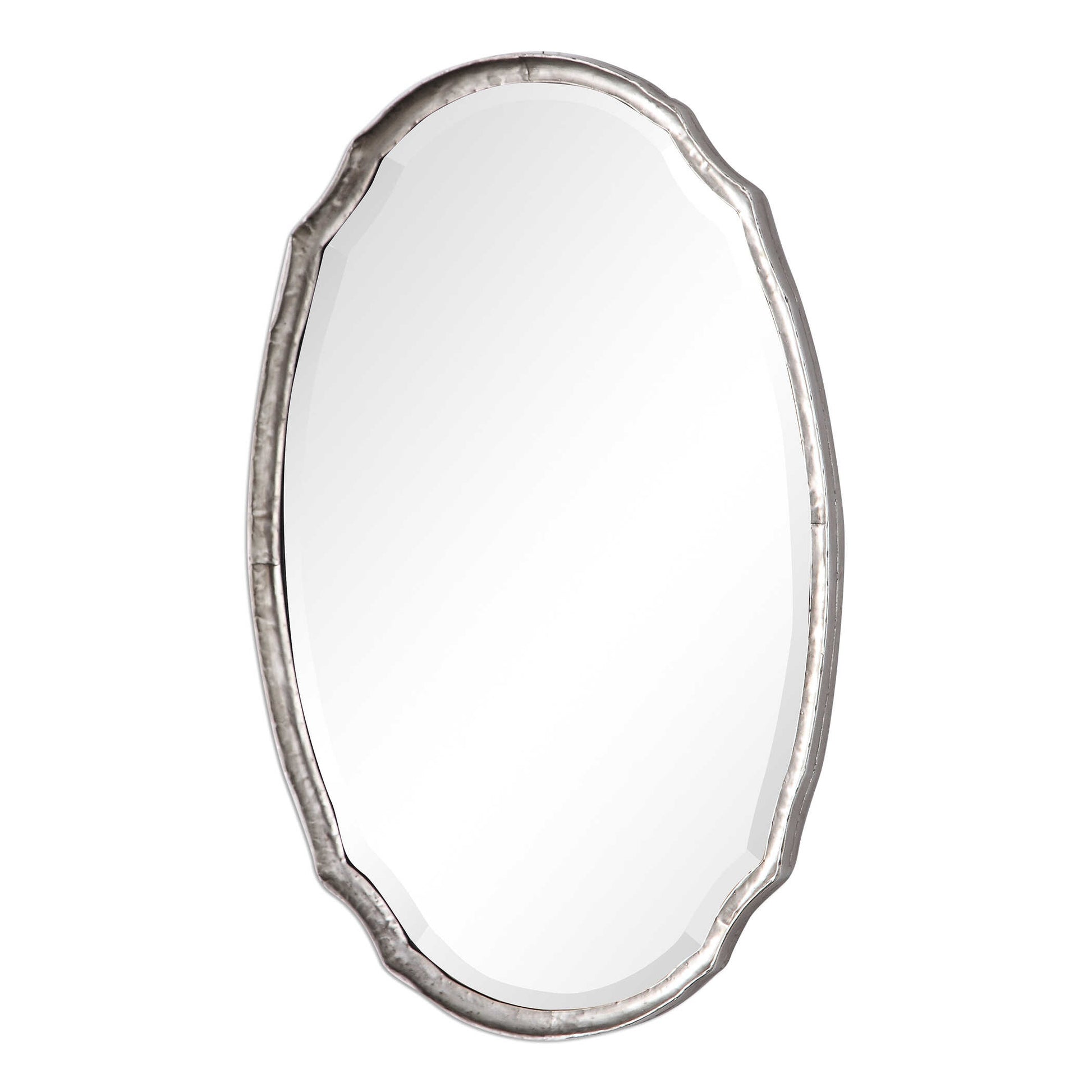 Carrow Oval Silver Iron Wall Mirror