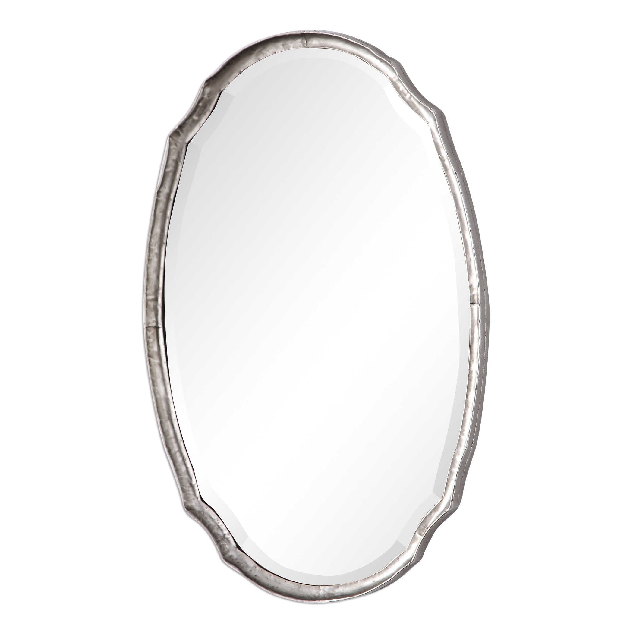 Carrow Oval Silver Iron Wall Mirror