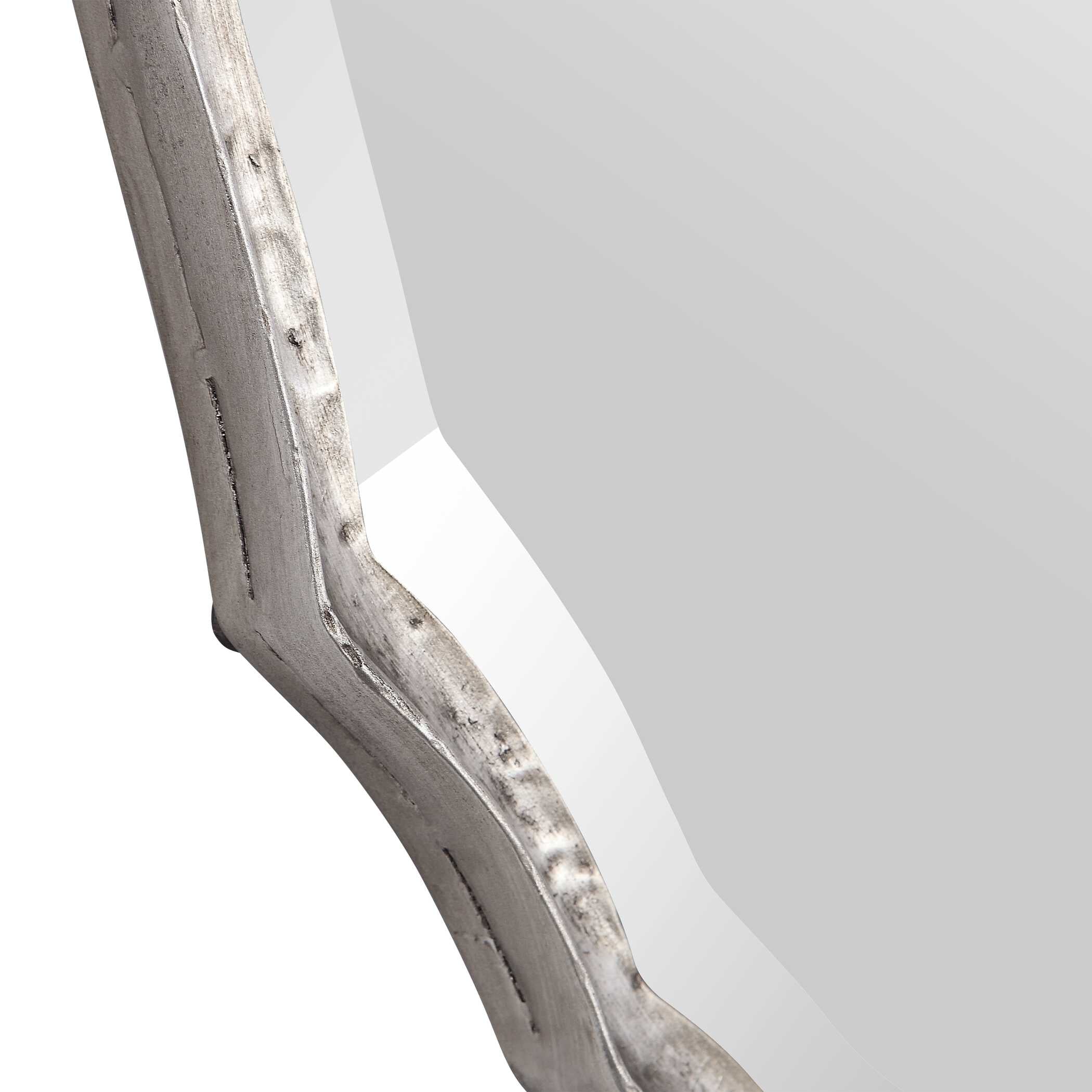 Carrow Oval Silver Iron Wall Mirror