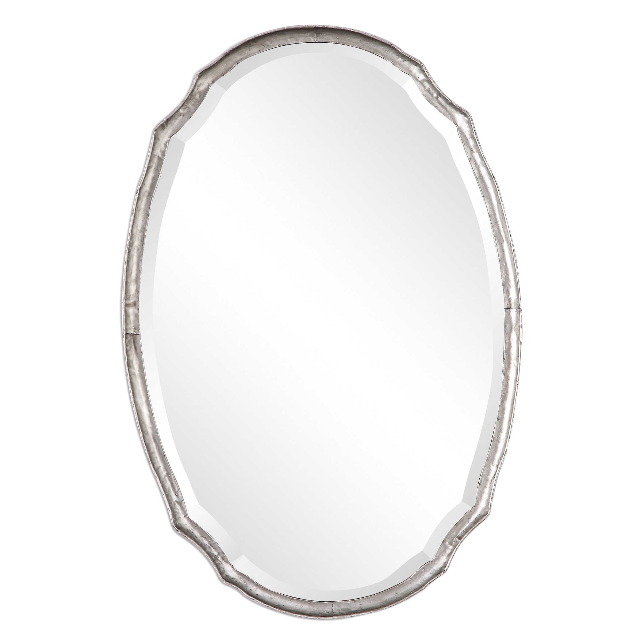 Carrow Oval Silver Iron Wall Mirror