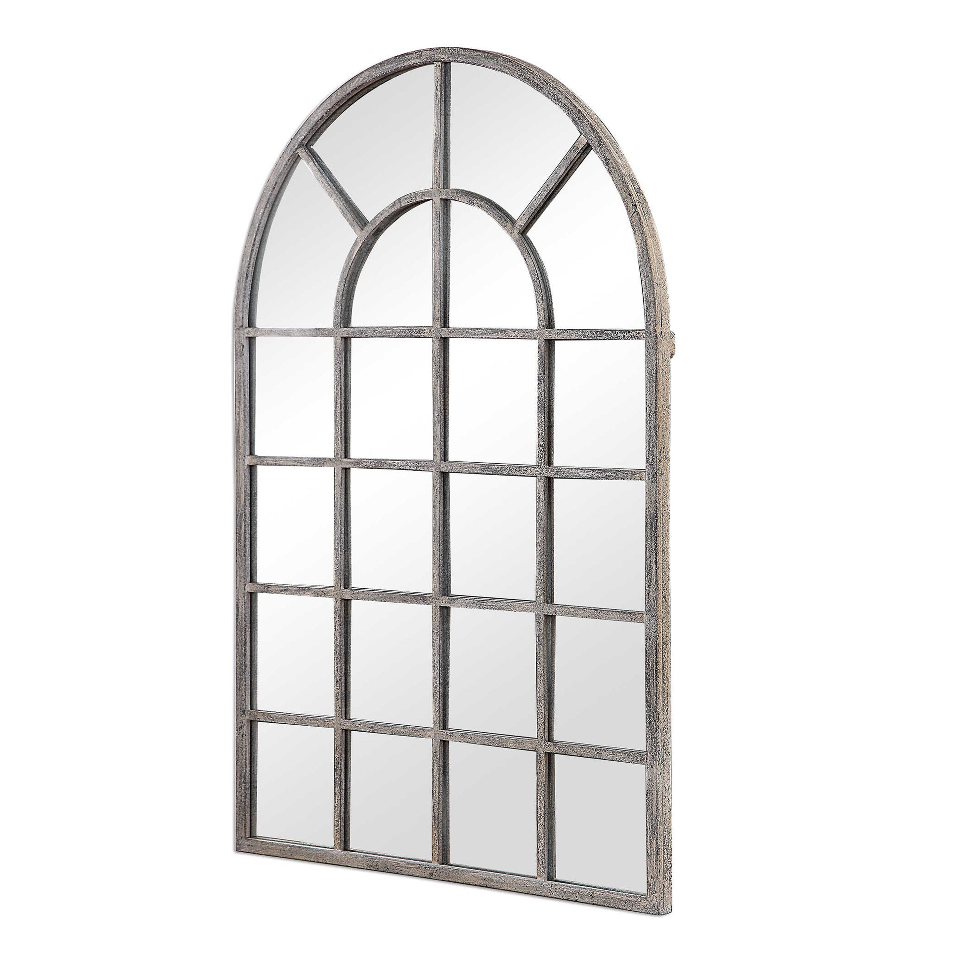 Camden Arched Rust Iron Wall Mirror