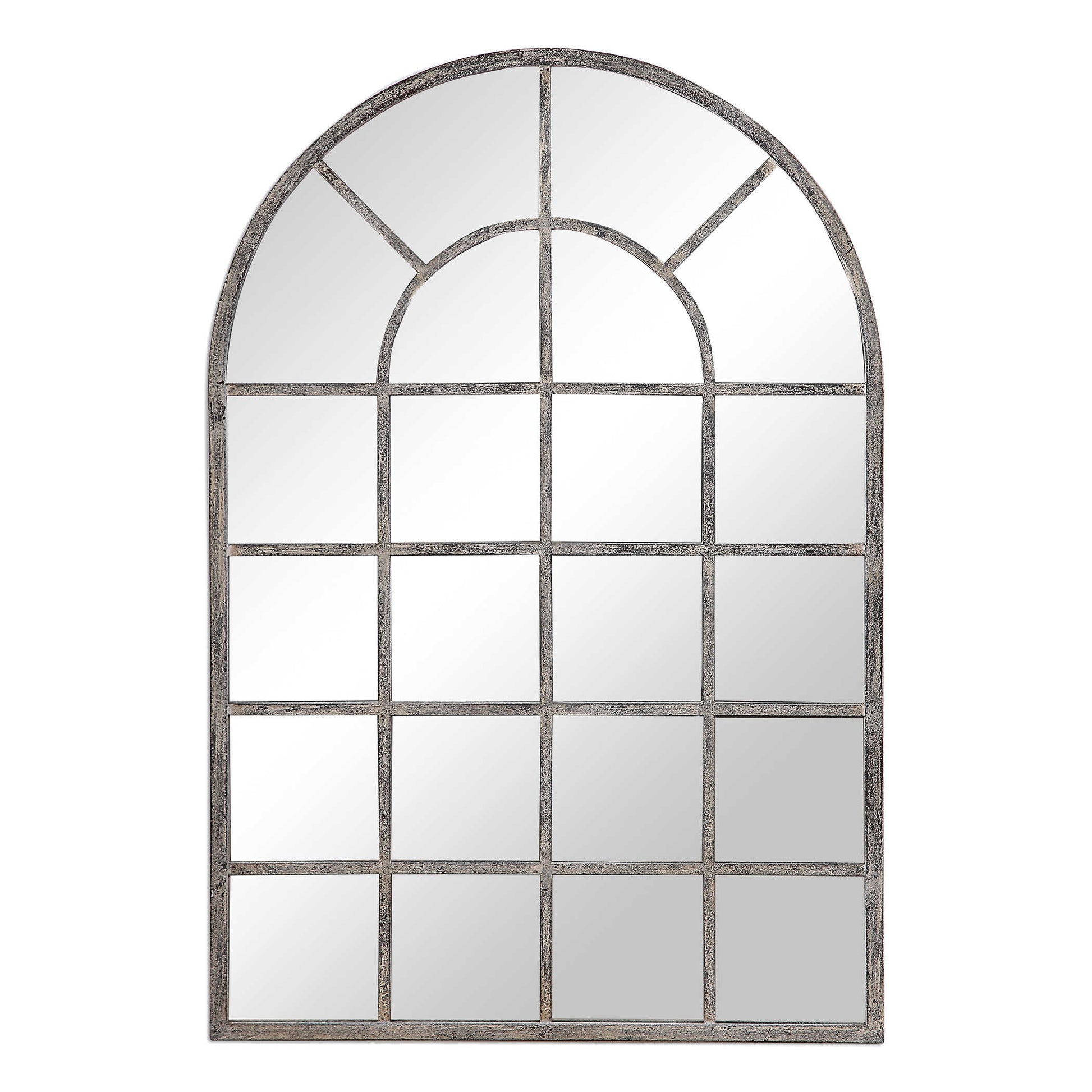 Camden Arched Rust Iron Wall Mirror