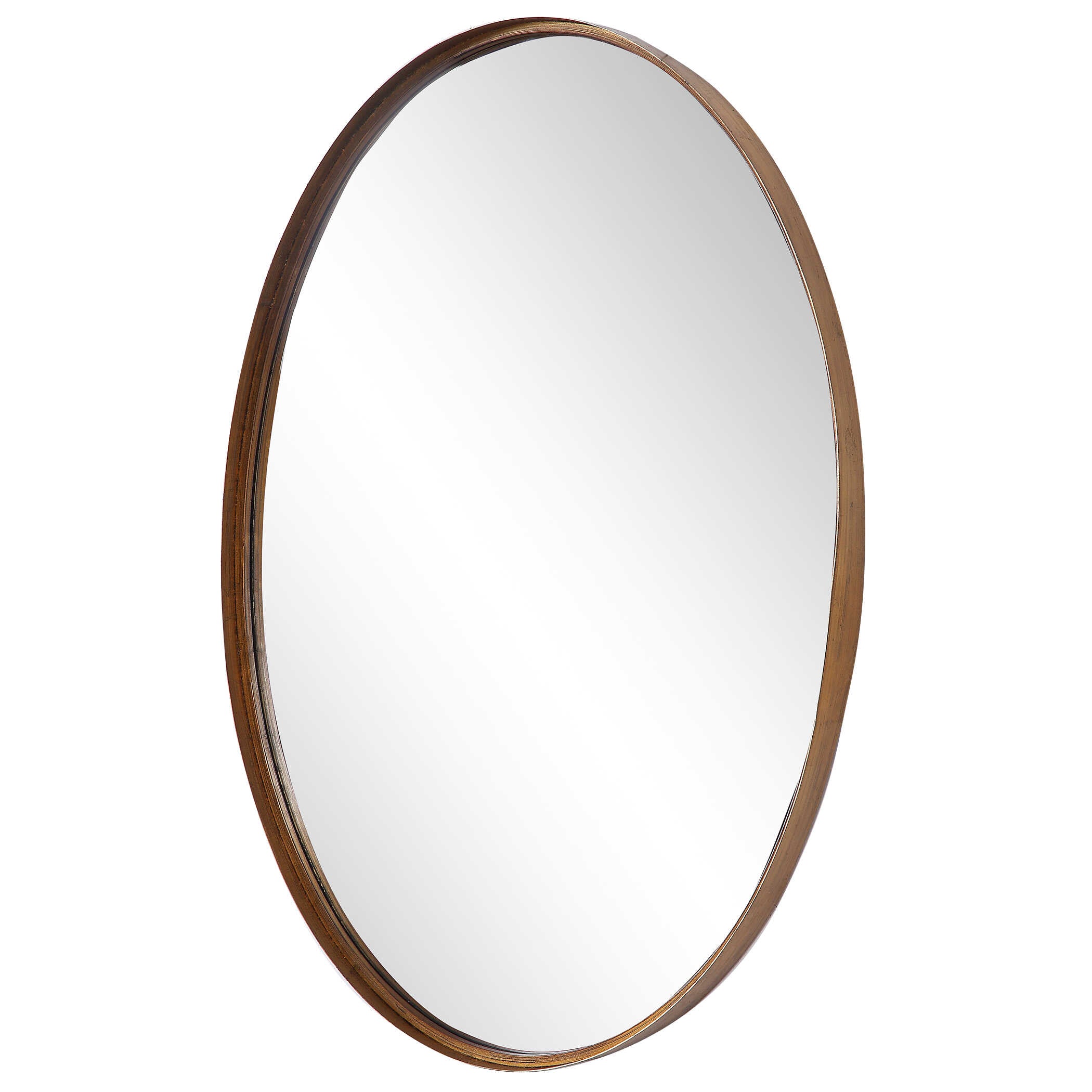 Cassian Oval Gold Iron Wall Mirror
