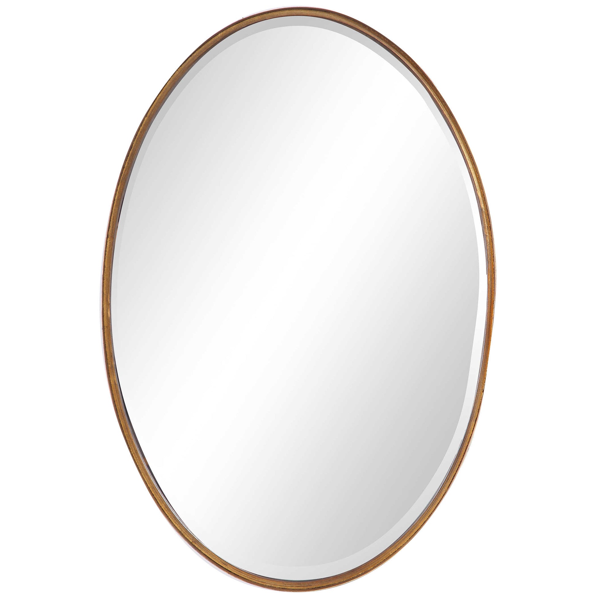 Cassian Oval Gold Iron Wall Mirror
