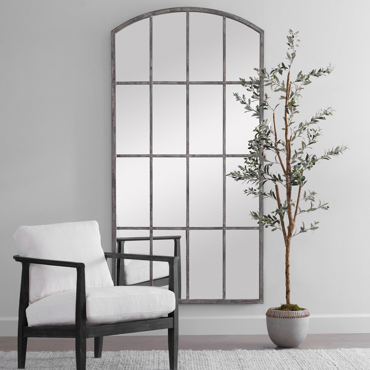 Uttermost Amiel Ivory Arched Mirror