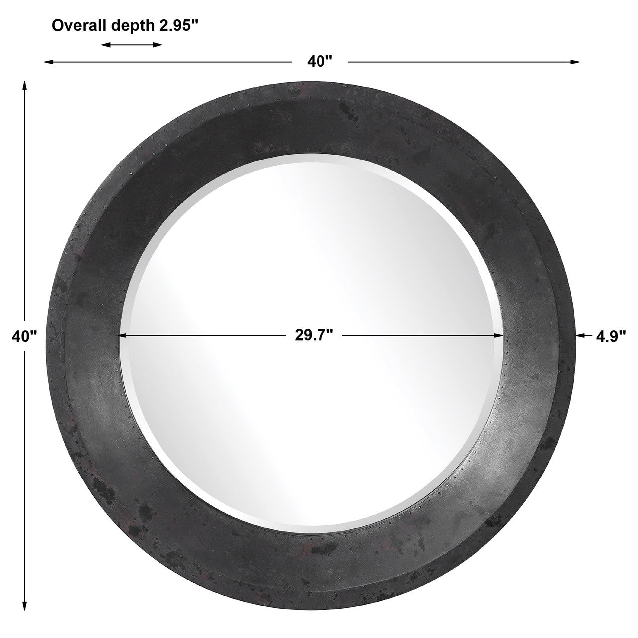 Uttermost Frazier Round Industrial Mirror