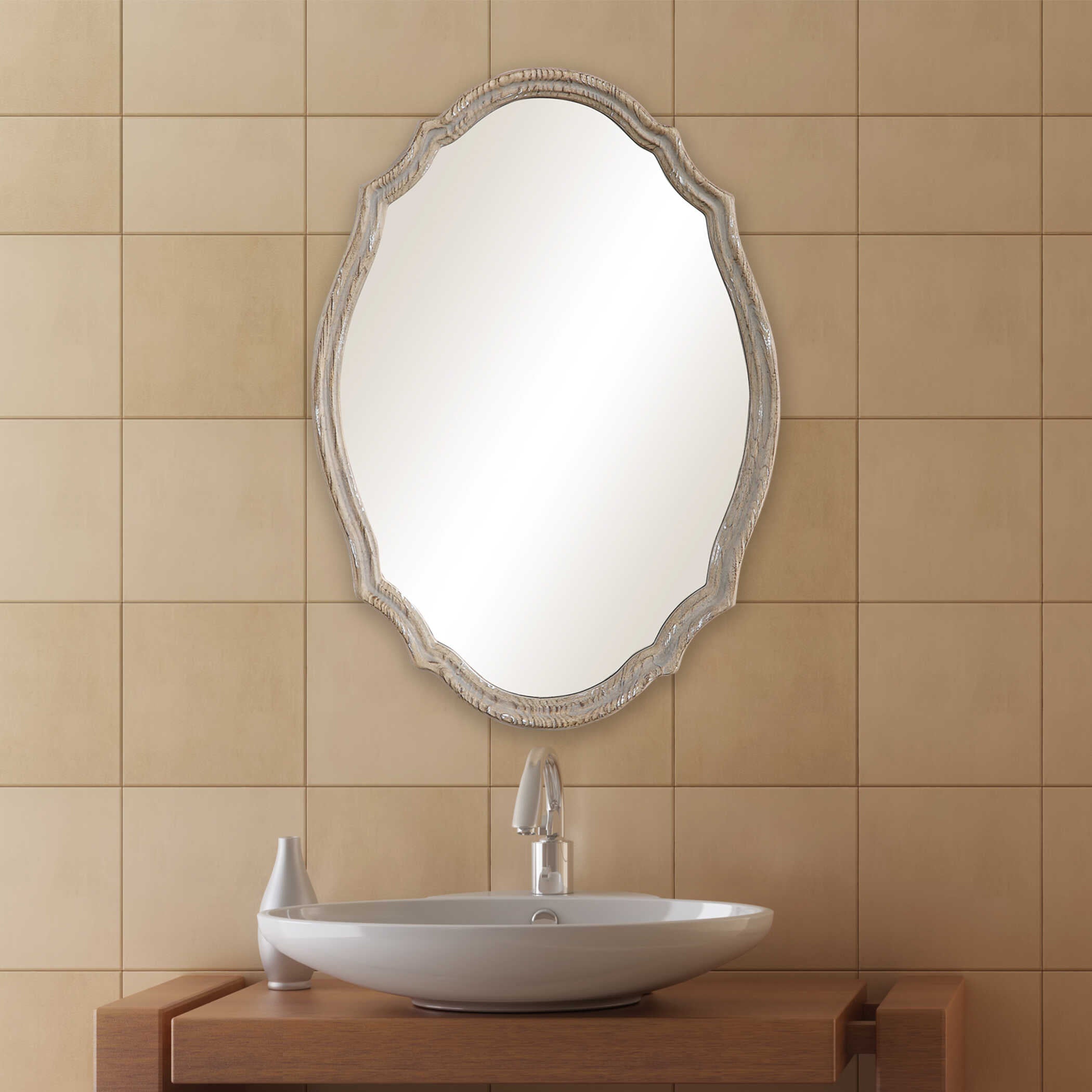Colvin Natural Wood Wall Mirror