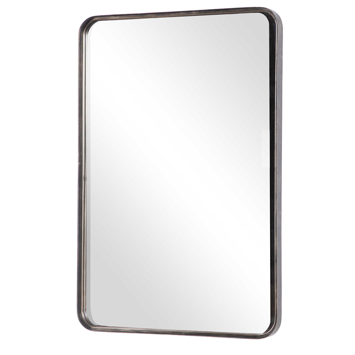 Corwin Round Dark Bronze Wall Mirror