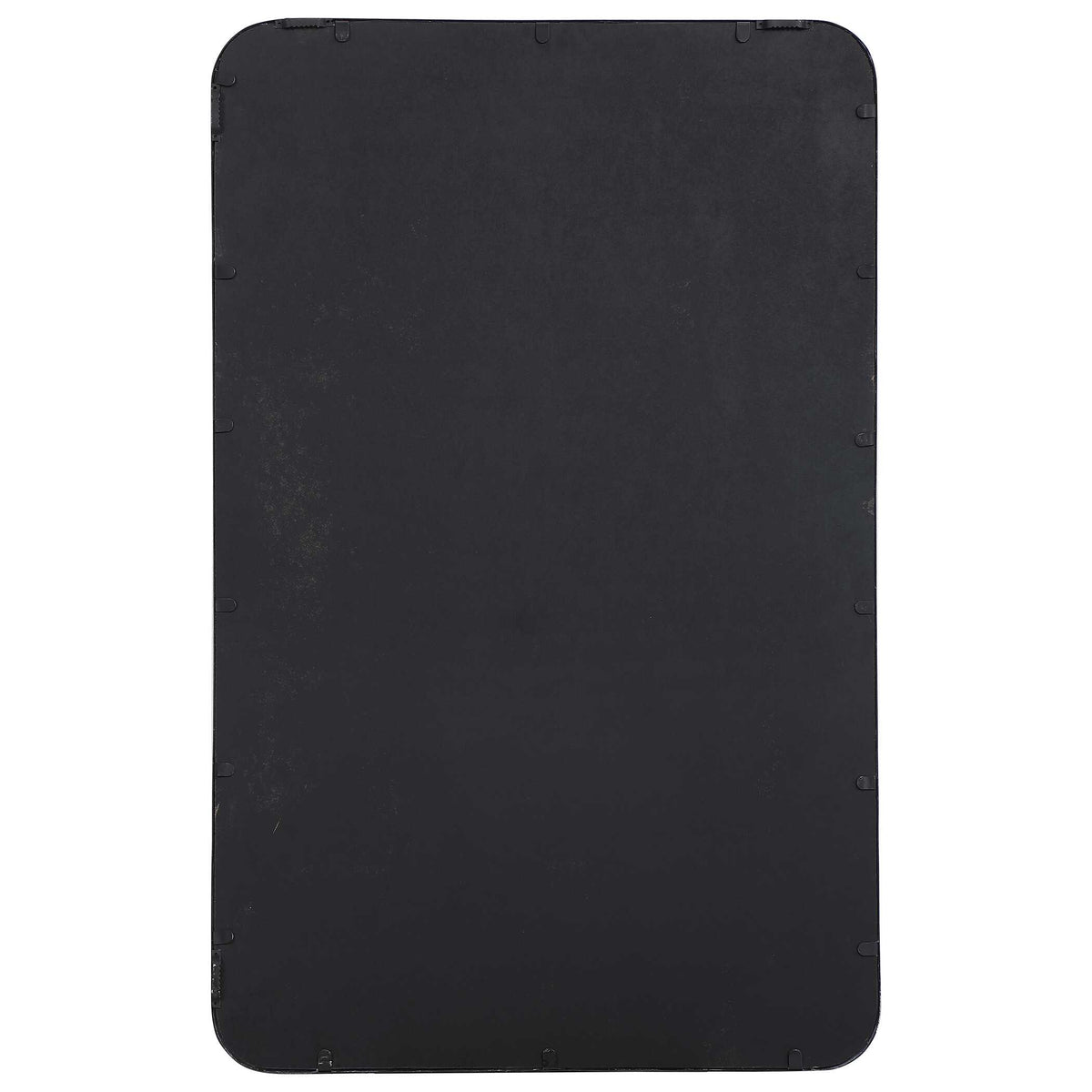 Emberly Round Satin Black Wall Mirror