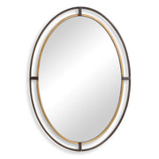 Fenwick Oval Rust Iron Wall Mirror