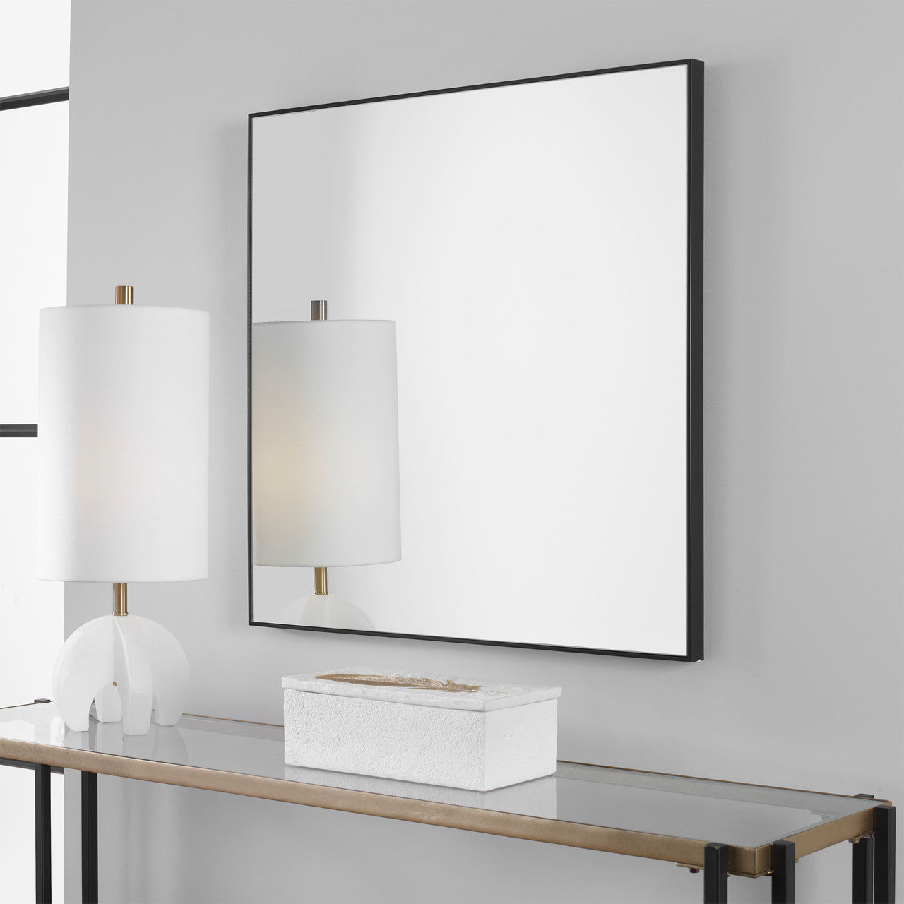 Uttermost Alexo Black Square Mirror