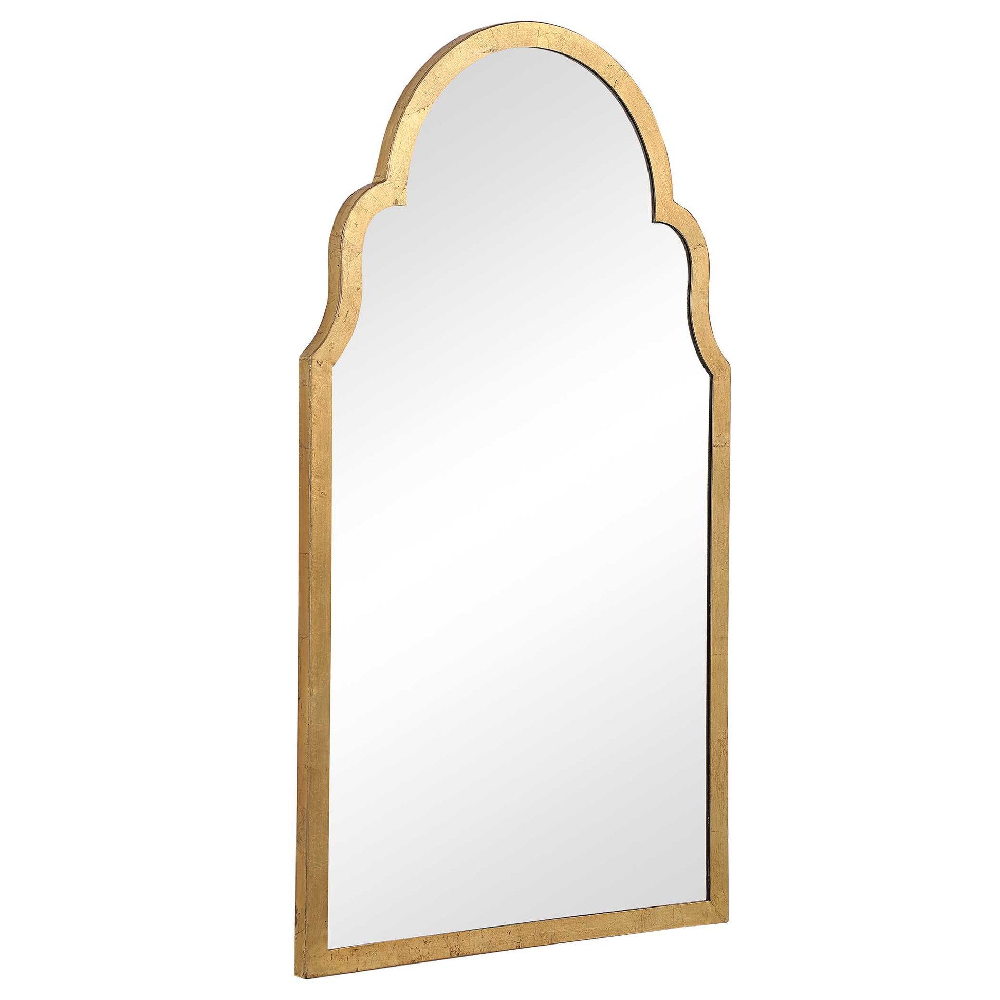 Harlow Arched Gold Iron Wall Mirror