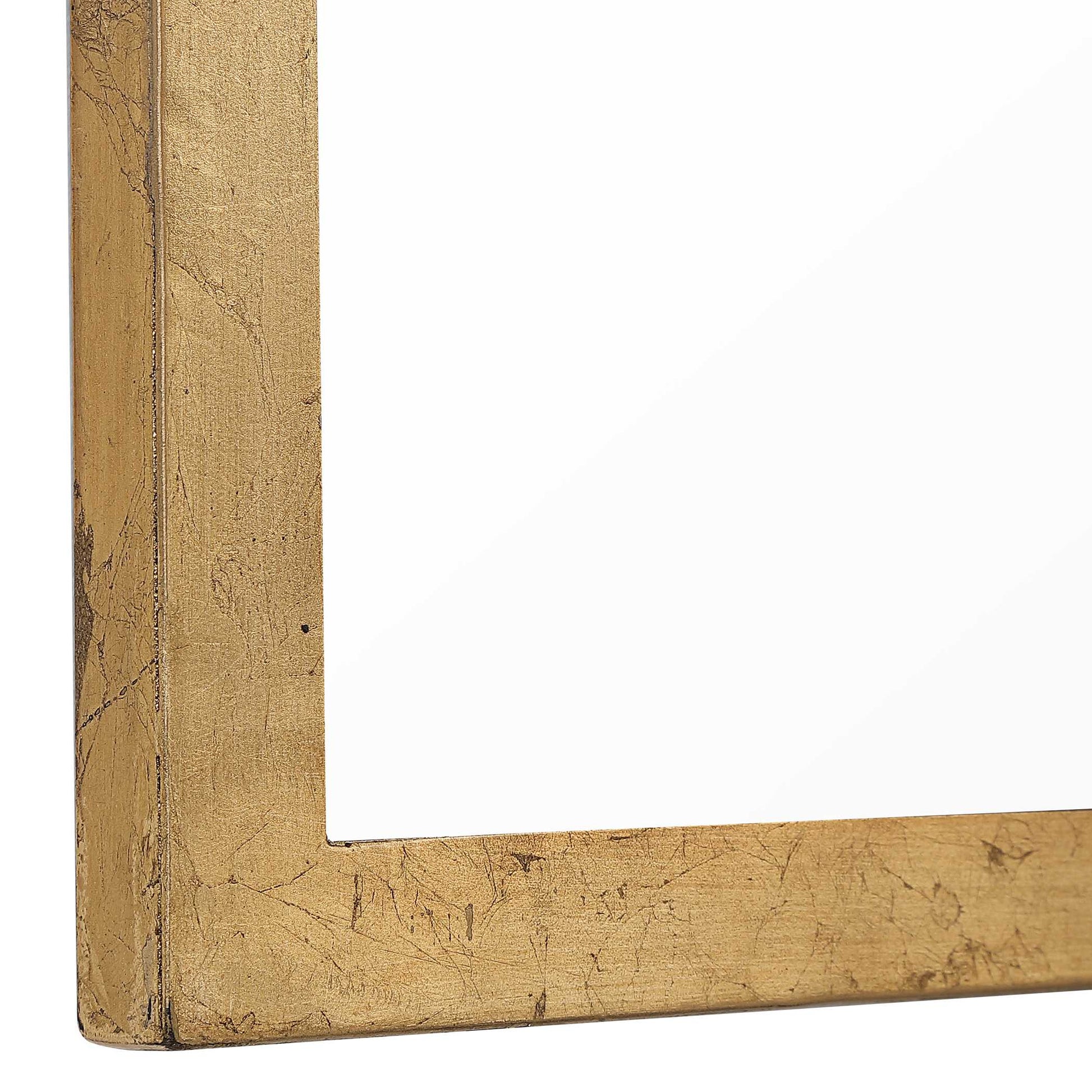 Harlow Arched Gold Iron Wall Mirror
