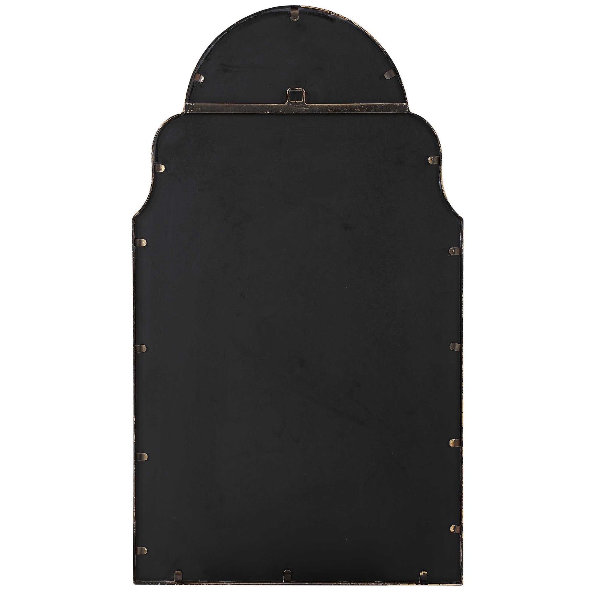 Harlow Arched Gold Iron Wall Mirror
