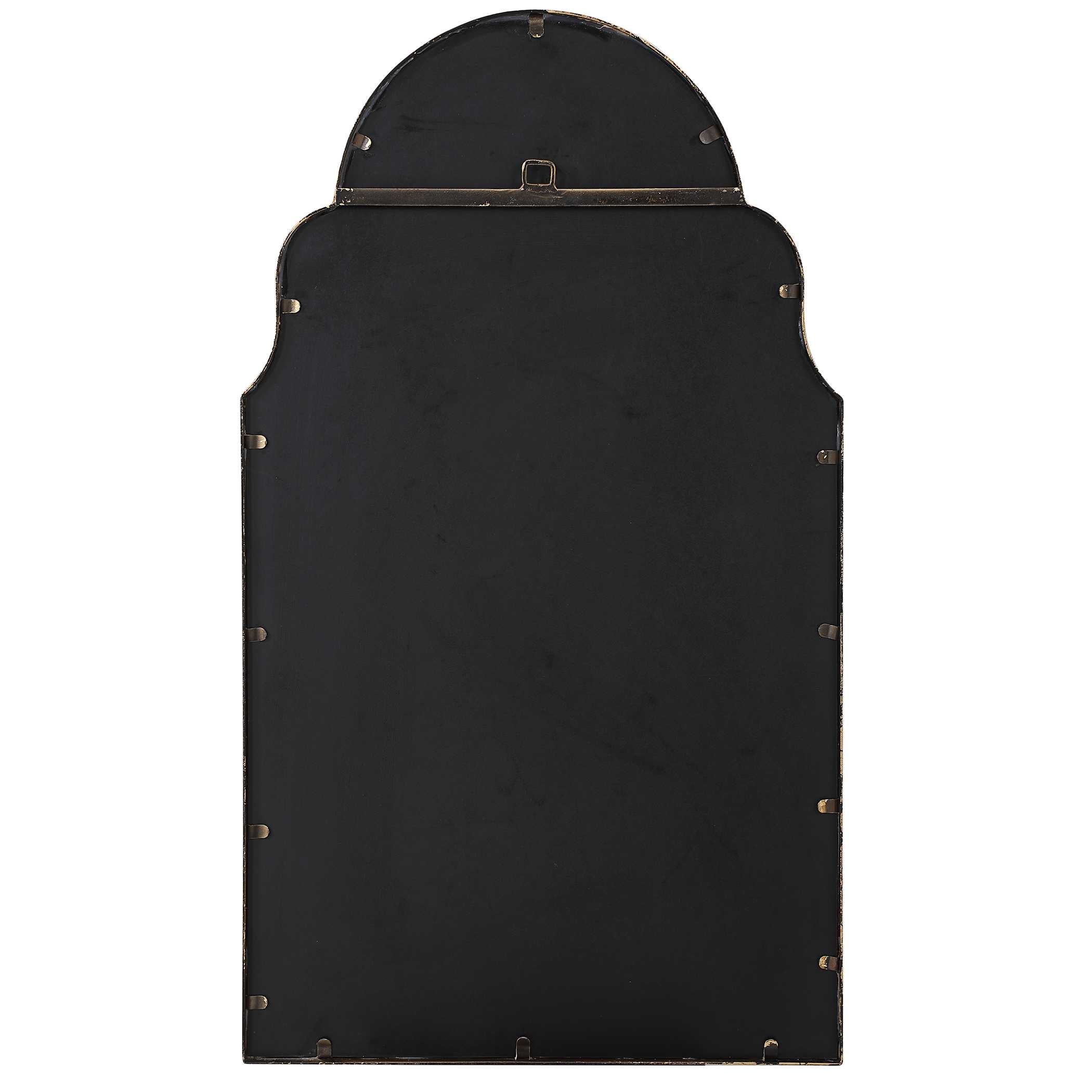 Harlow Arched Gold Iron Wall Mirror