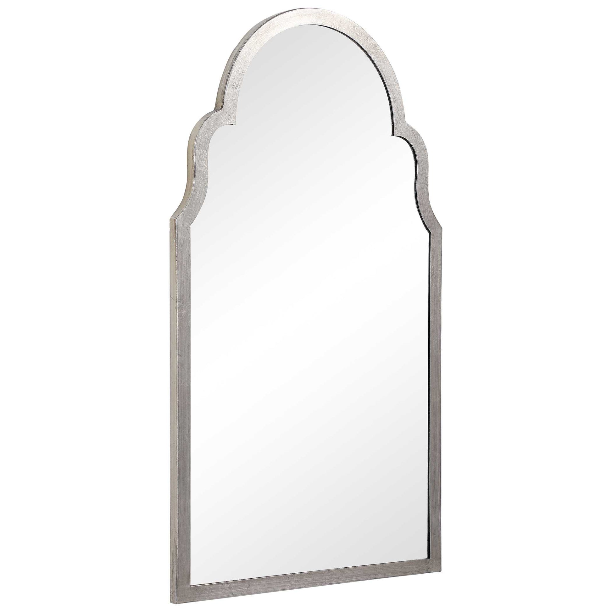 Halcyon Arched Silver Iron Wall Mirror