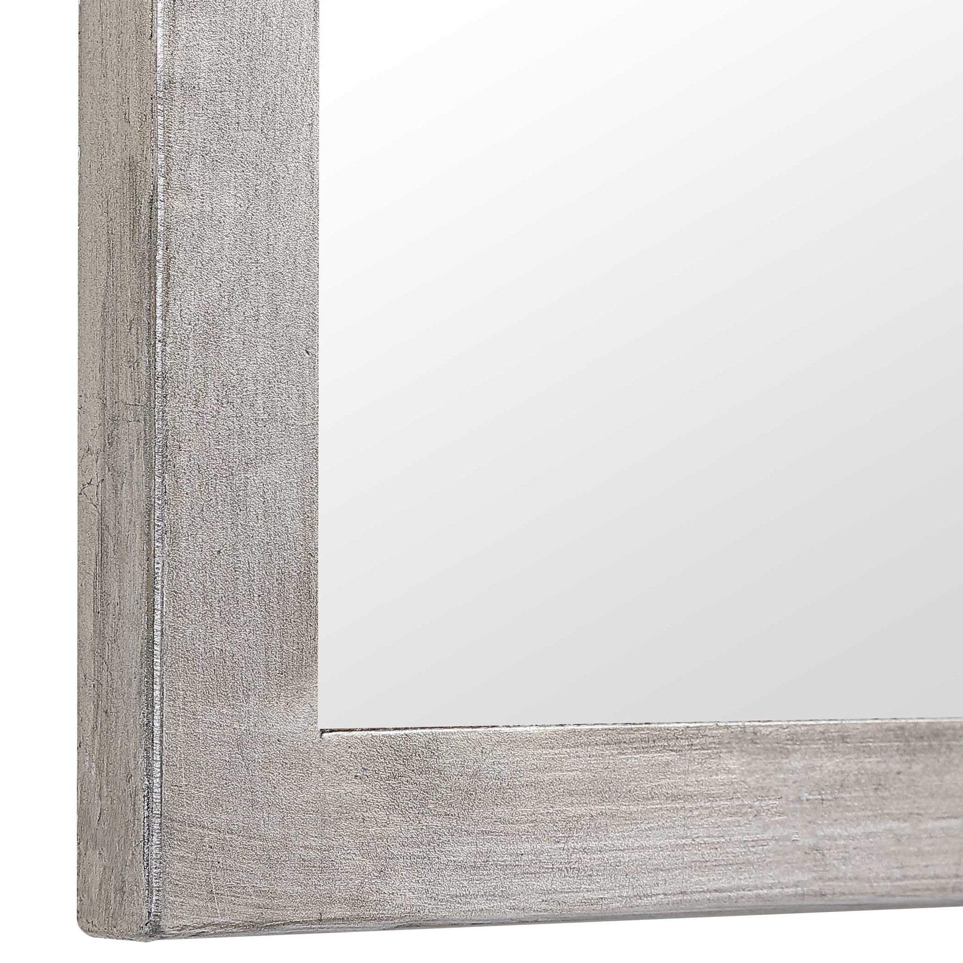 Halcyon Arched Silver Iron Wall Mirror