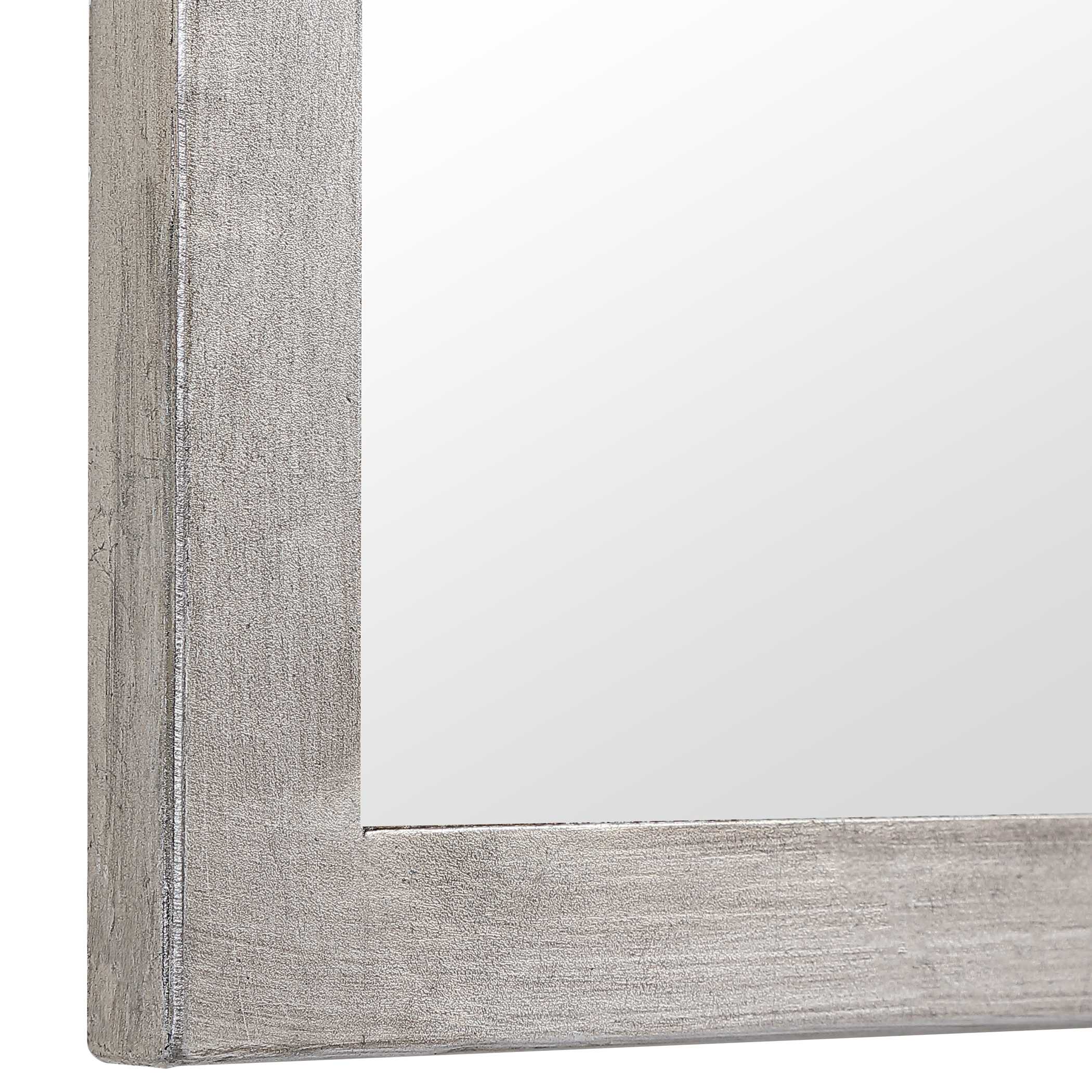 Halcyon Arched Silver Iron Wall Mirror