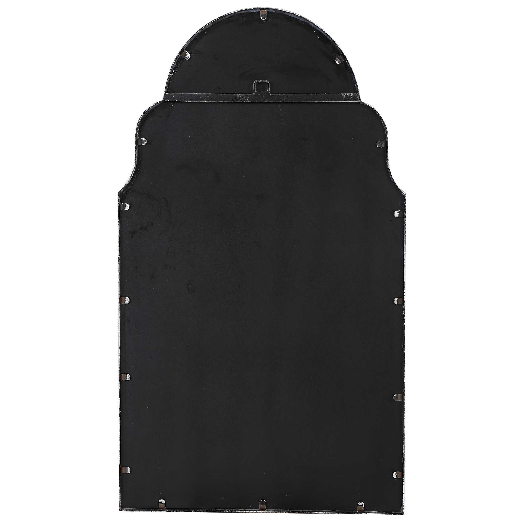 Halcyon Arched Silver Iron Wall Mirror