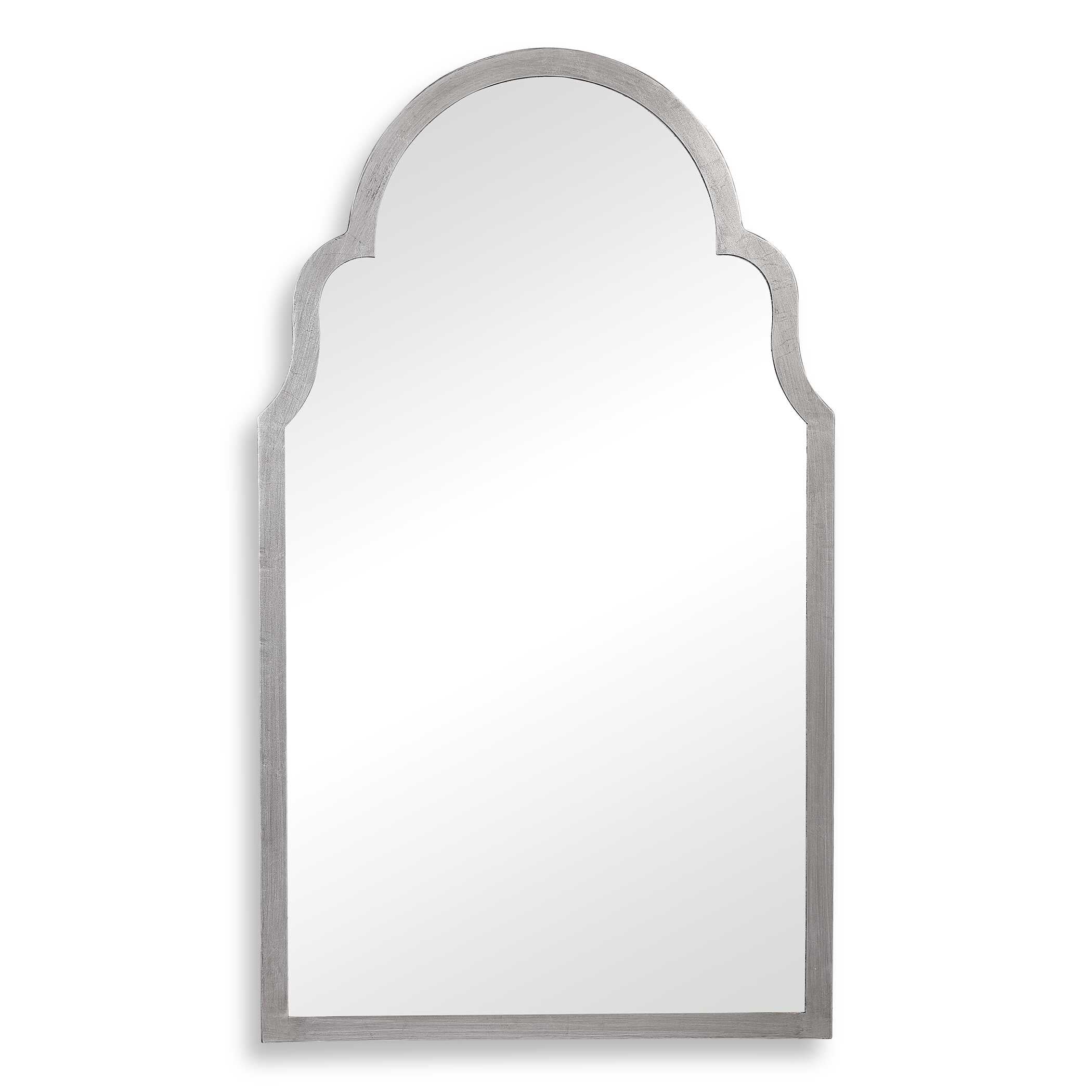 Halcyon Arched Silver Iron Wall Mirror