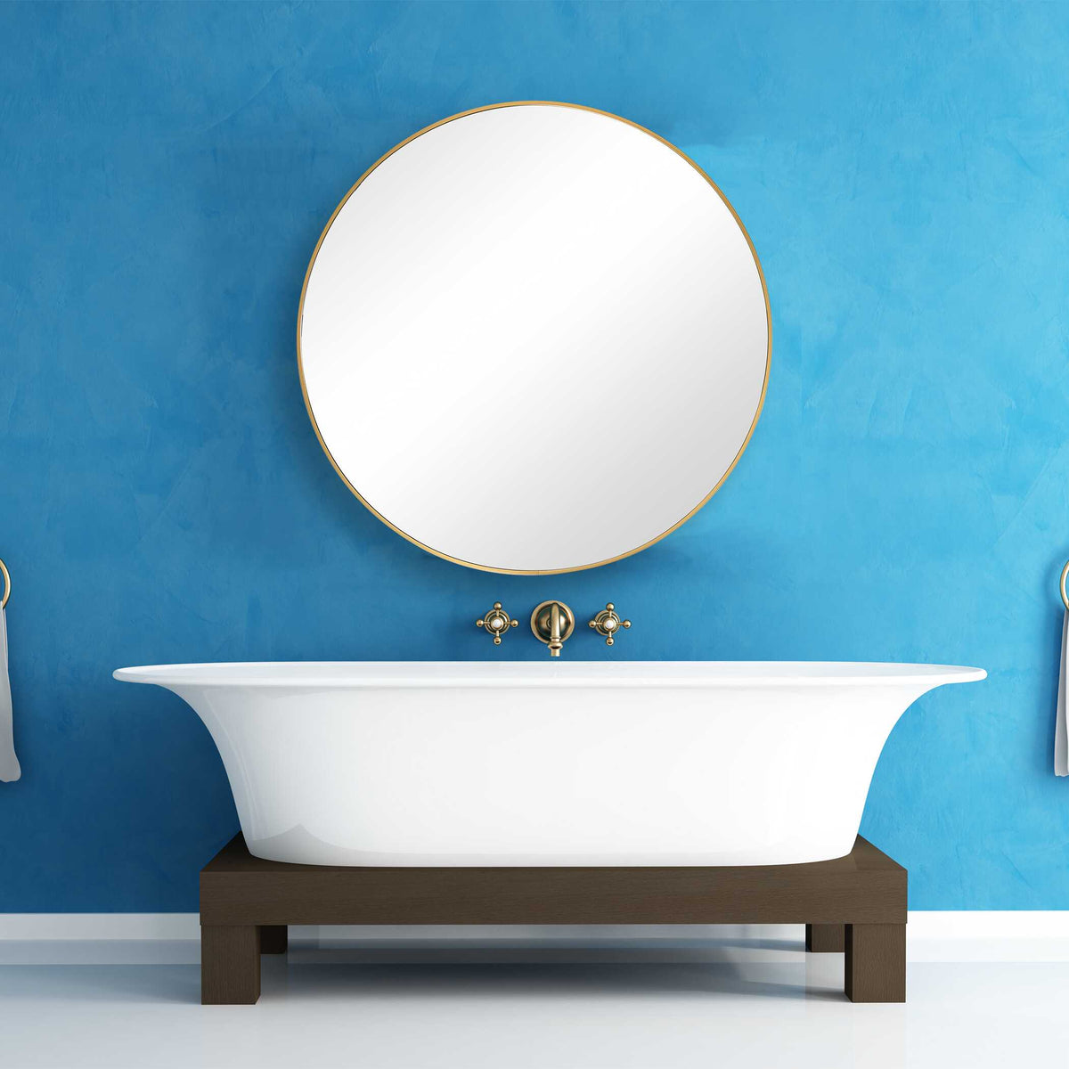 Lorenza Round Gold Wall Mirror