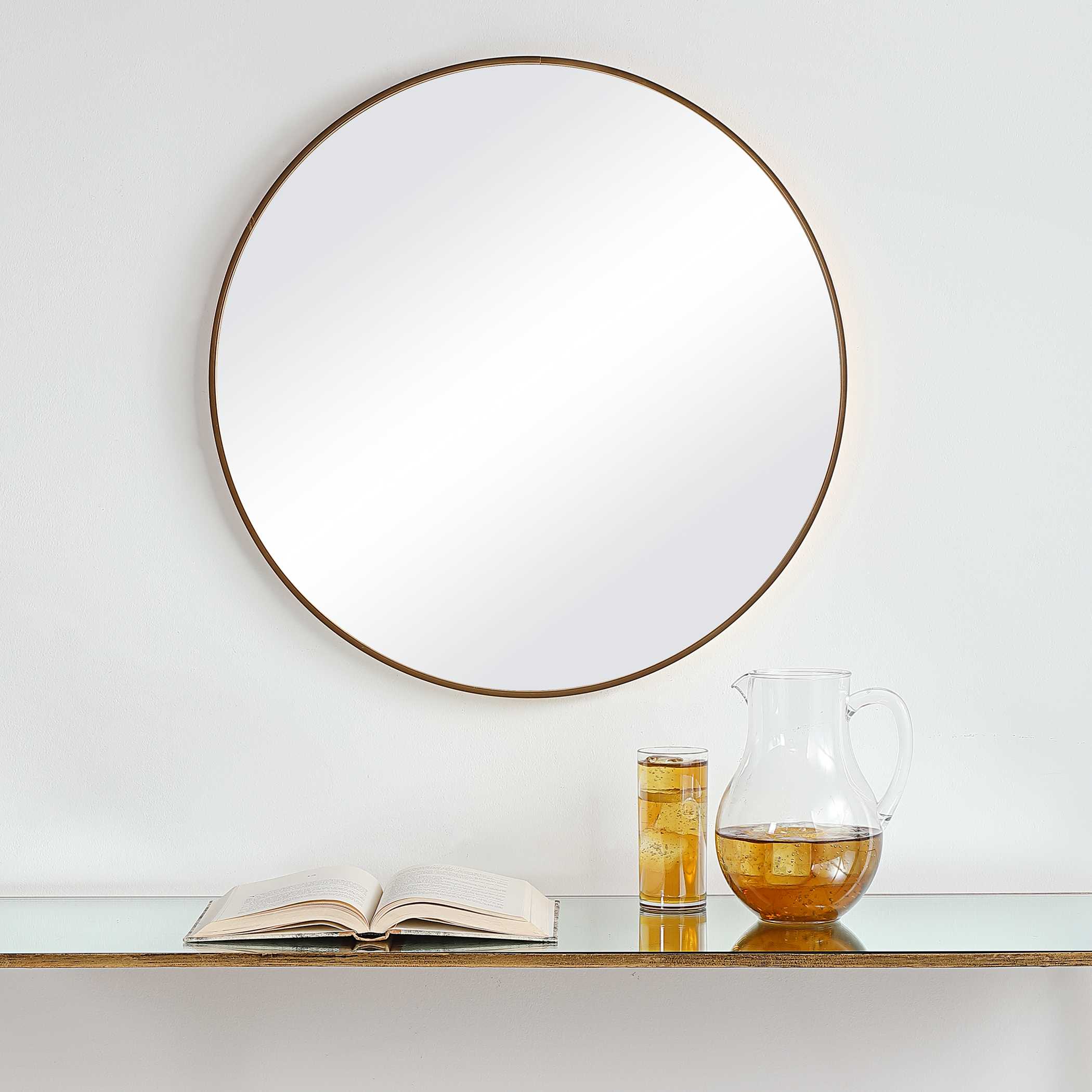 Lorenza Round Gold Wall Mirror