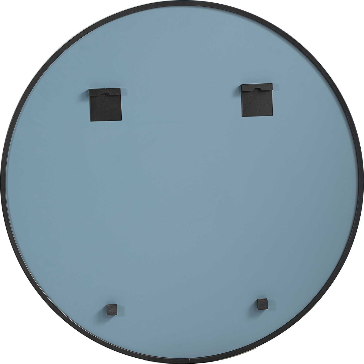 Lisette Round Matte Black Wall Mirror