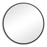 Lisette Round Matte Black Wall Mirror