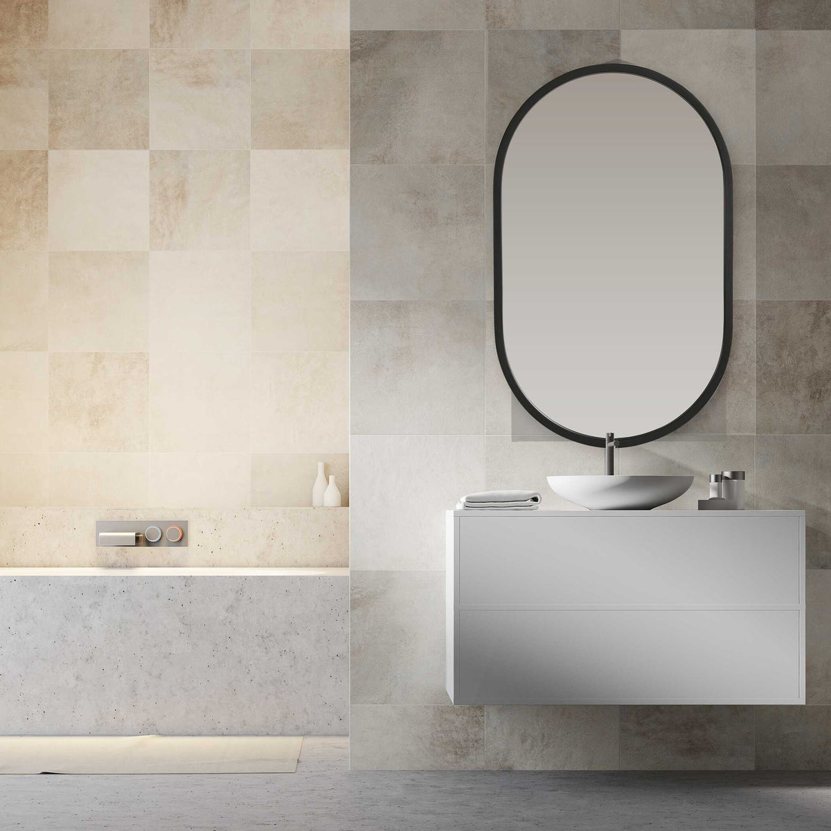 Marchetti Matte Black Wall Mirror