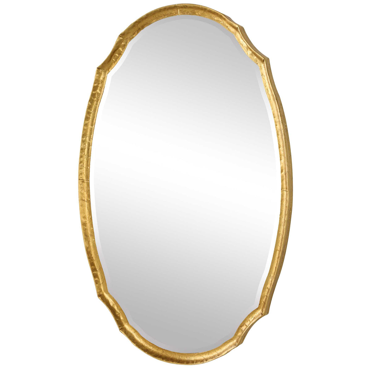 Merrick Oval Gold Iron Wall Mirror