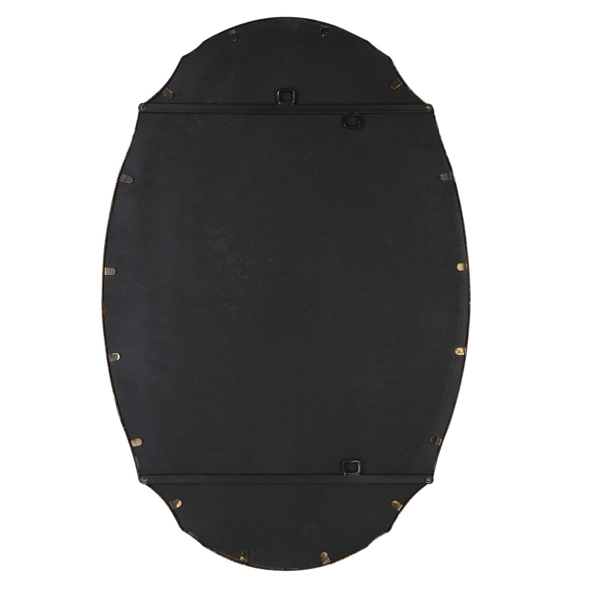 Merrick Oval Gold Iron Wall Mirror