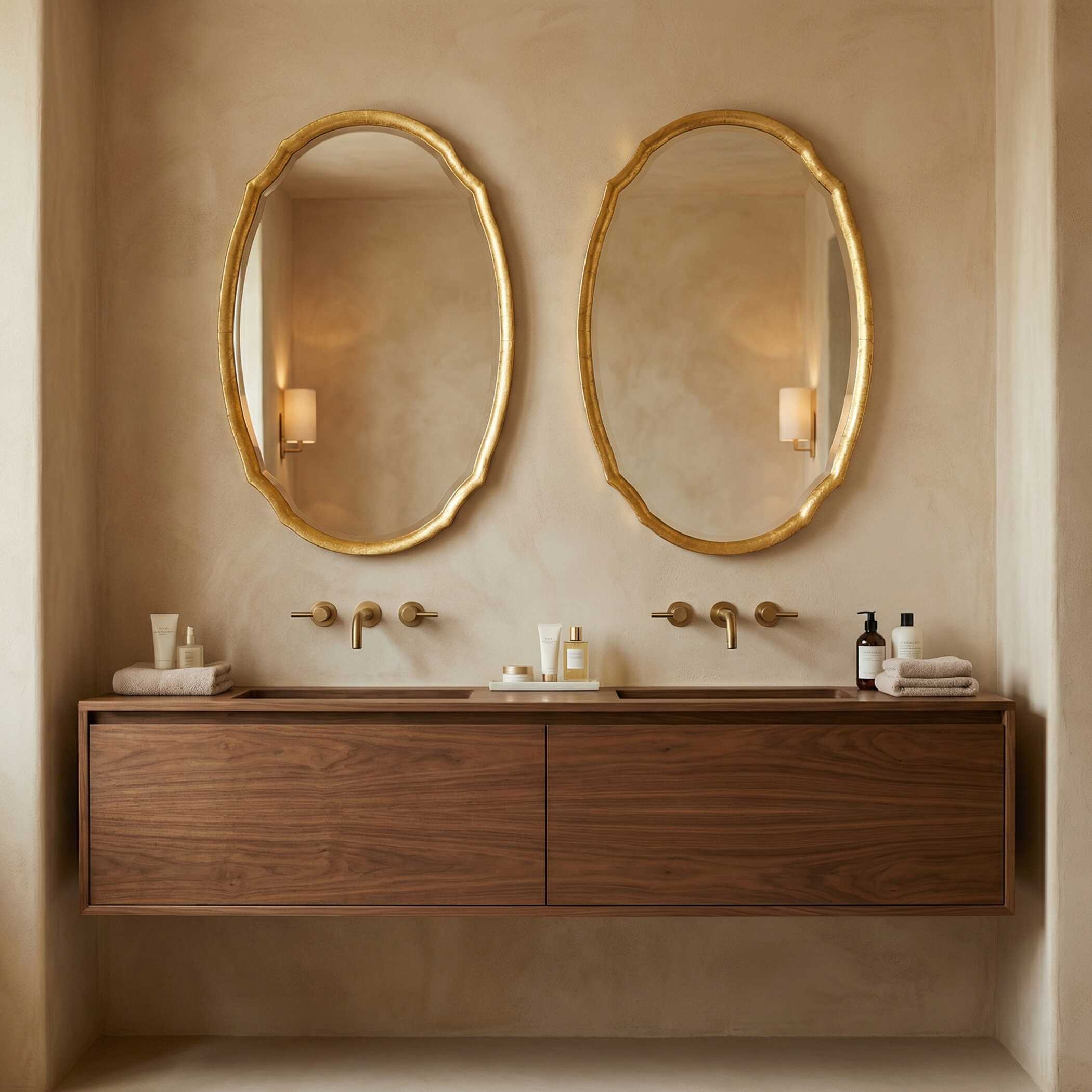 Merrick Oval Gold Iron Wall Mirror