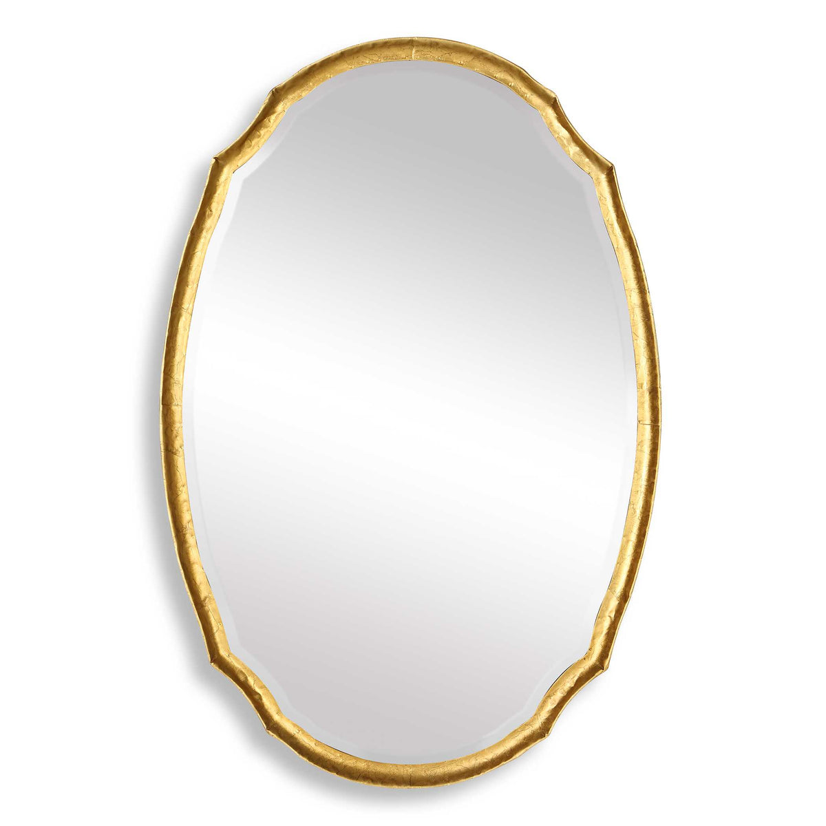Merrick Oval Gold Iron Wall Mirror