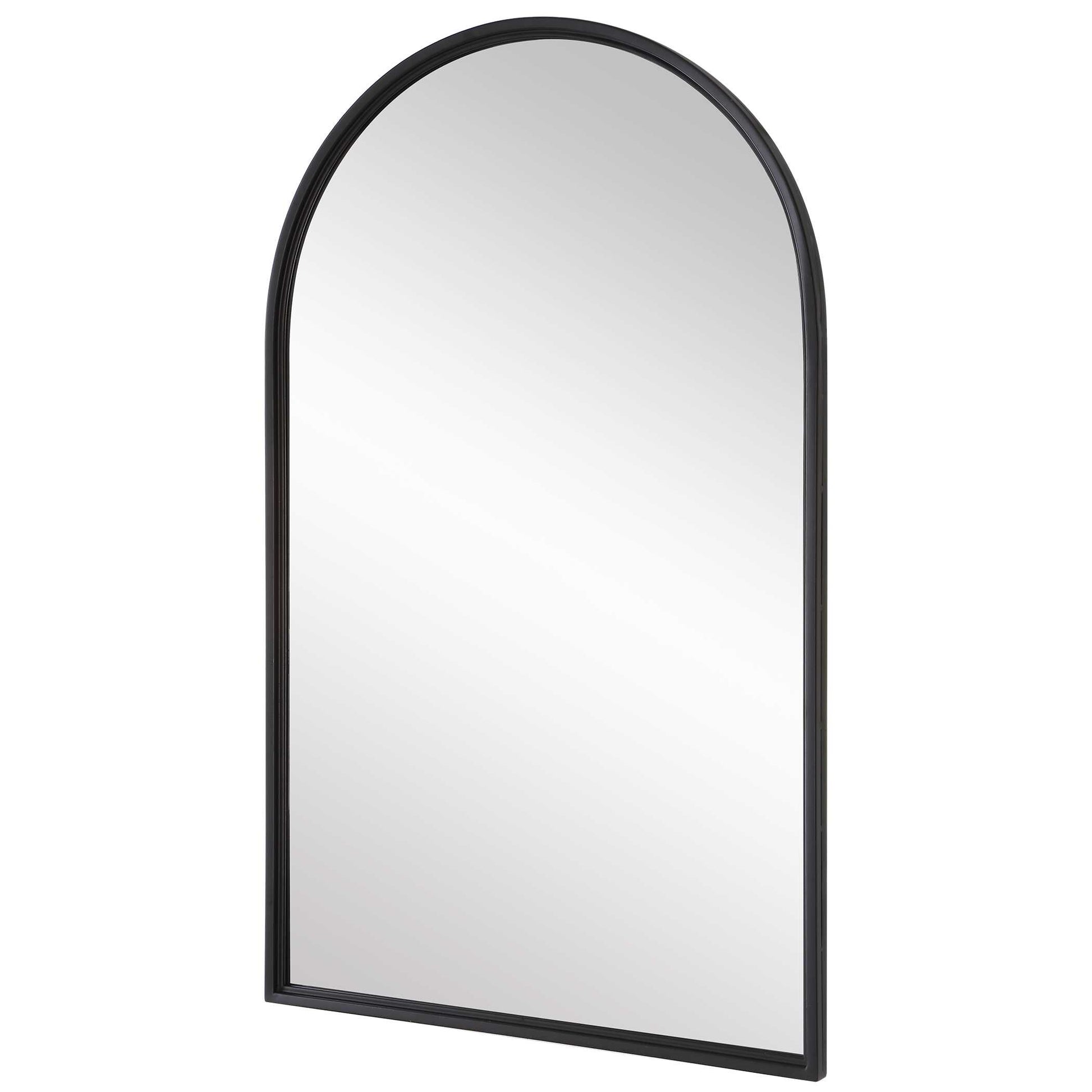 Palmera Arched Matte Black Wall Mirror
